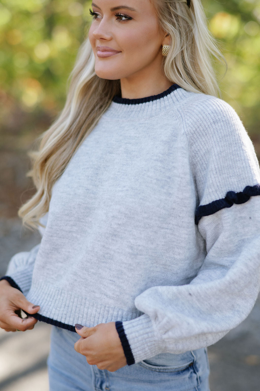 Mallorie Sweater-Grey/Navy