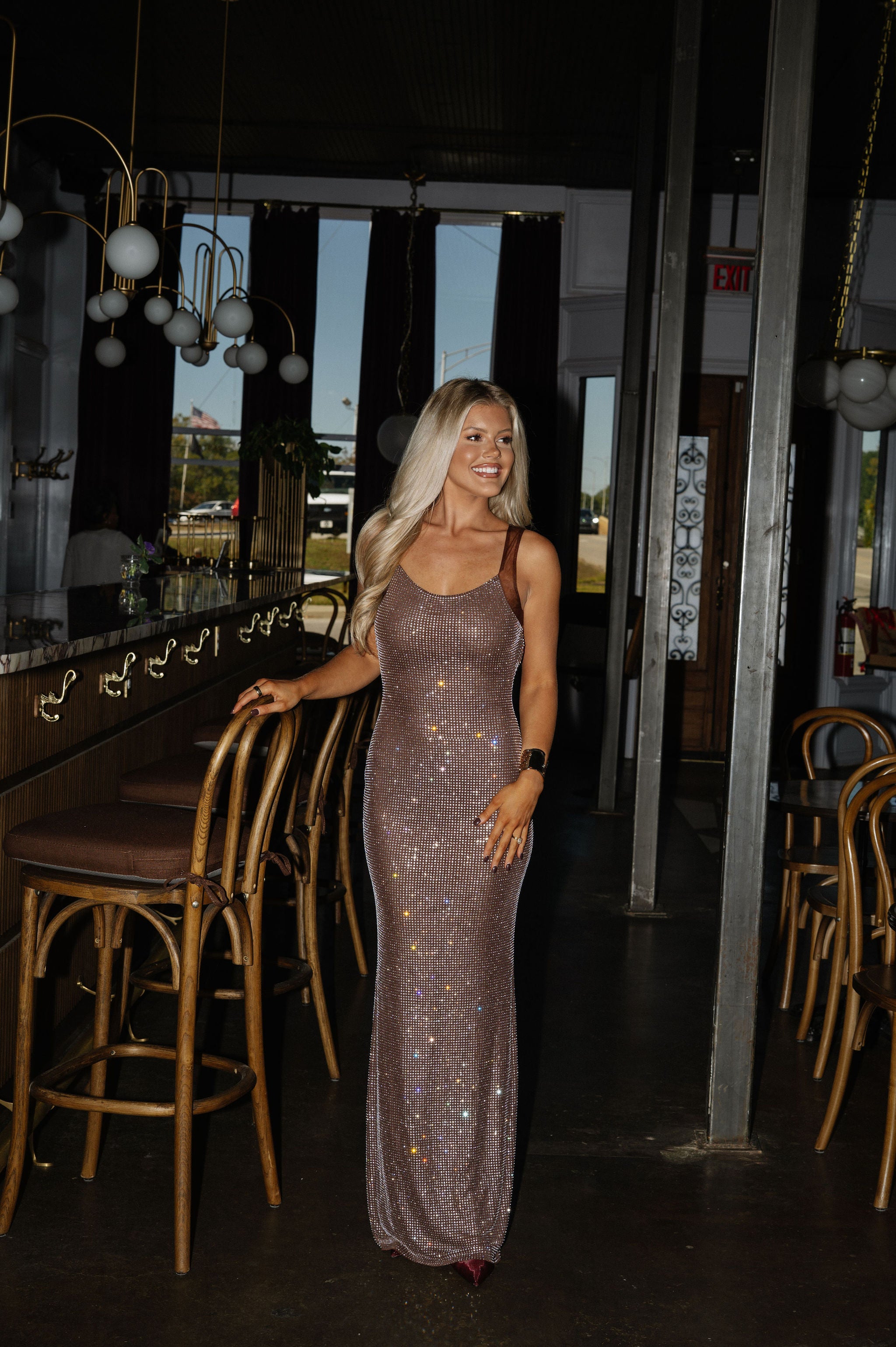 Anastasia Dress-Chocolate