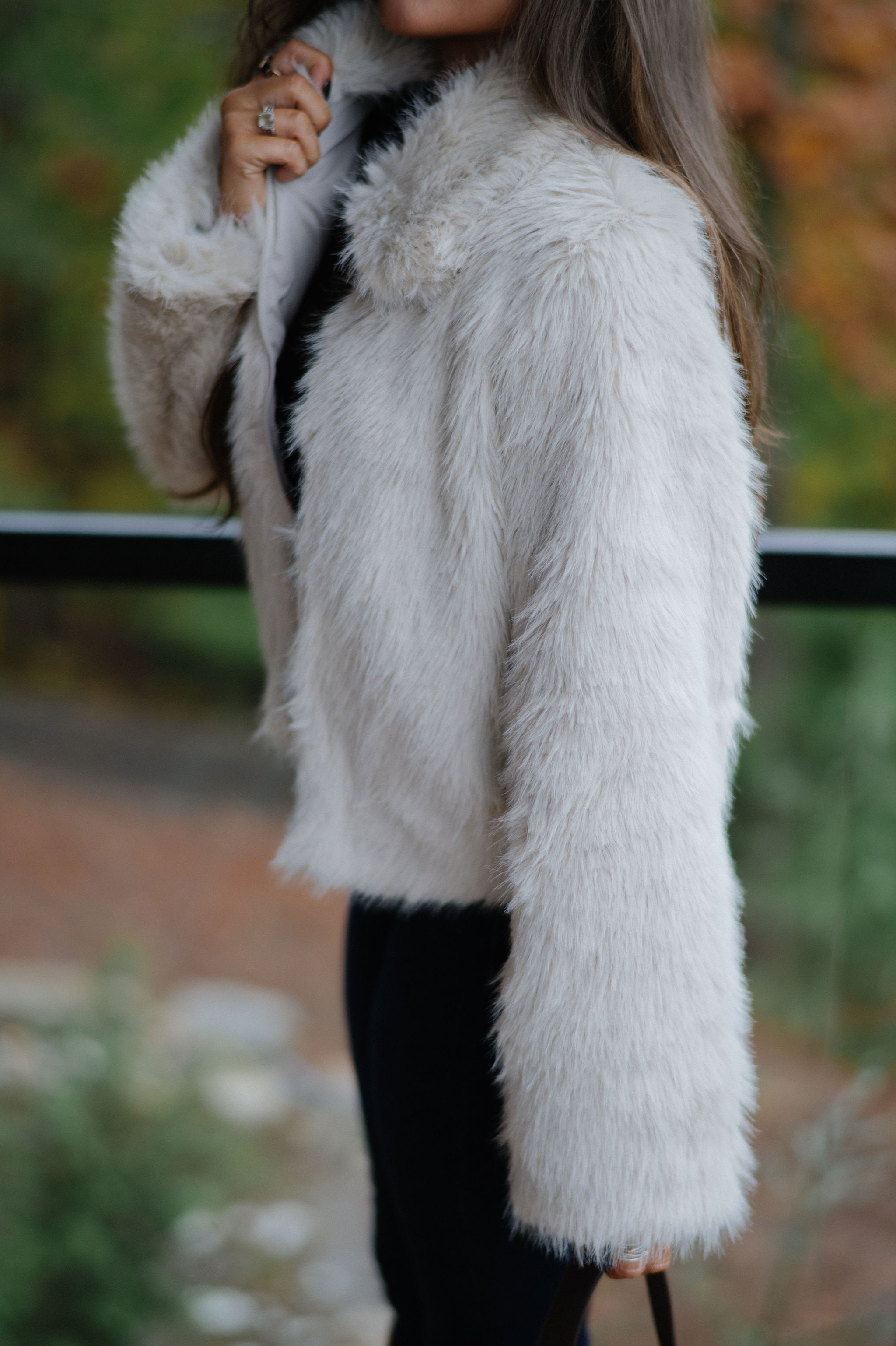 Hosanna Faux Fur Jacket-Beige