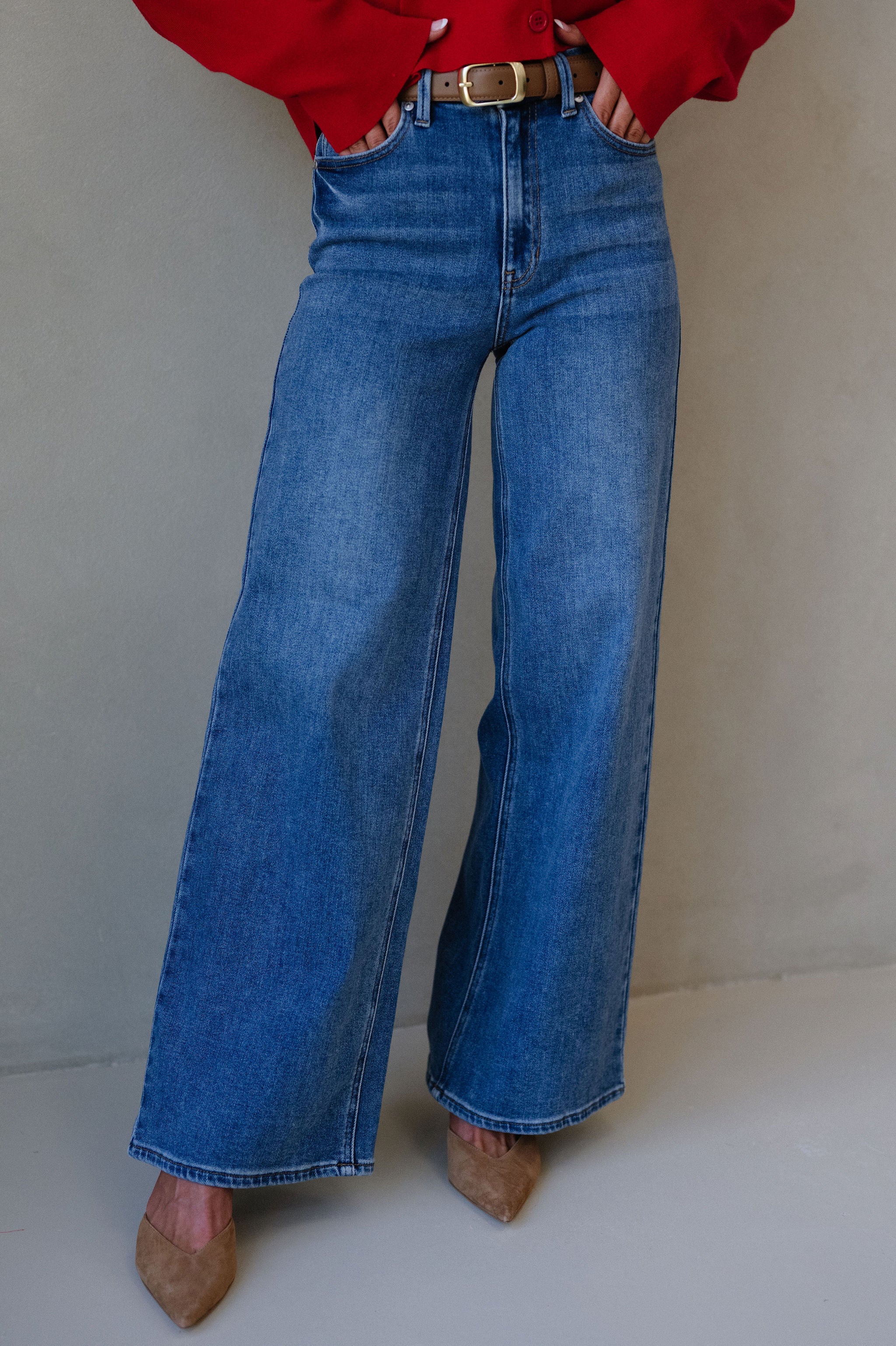 Poppy Wide Leg Jeans-Medium