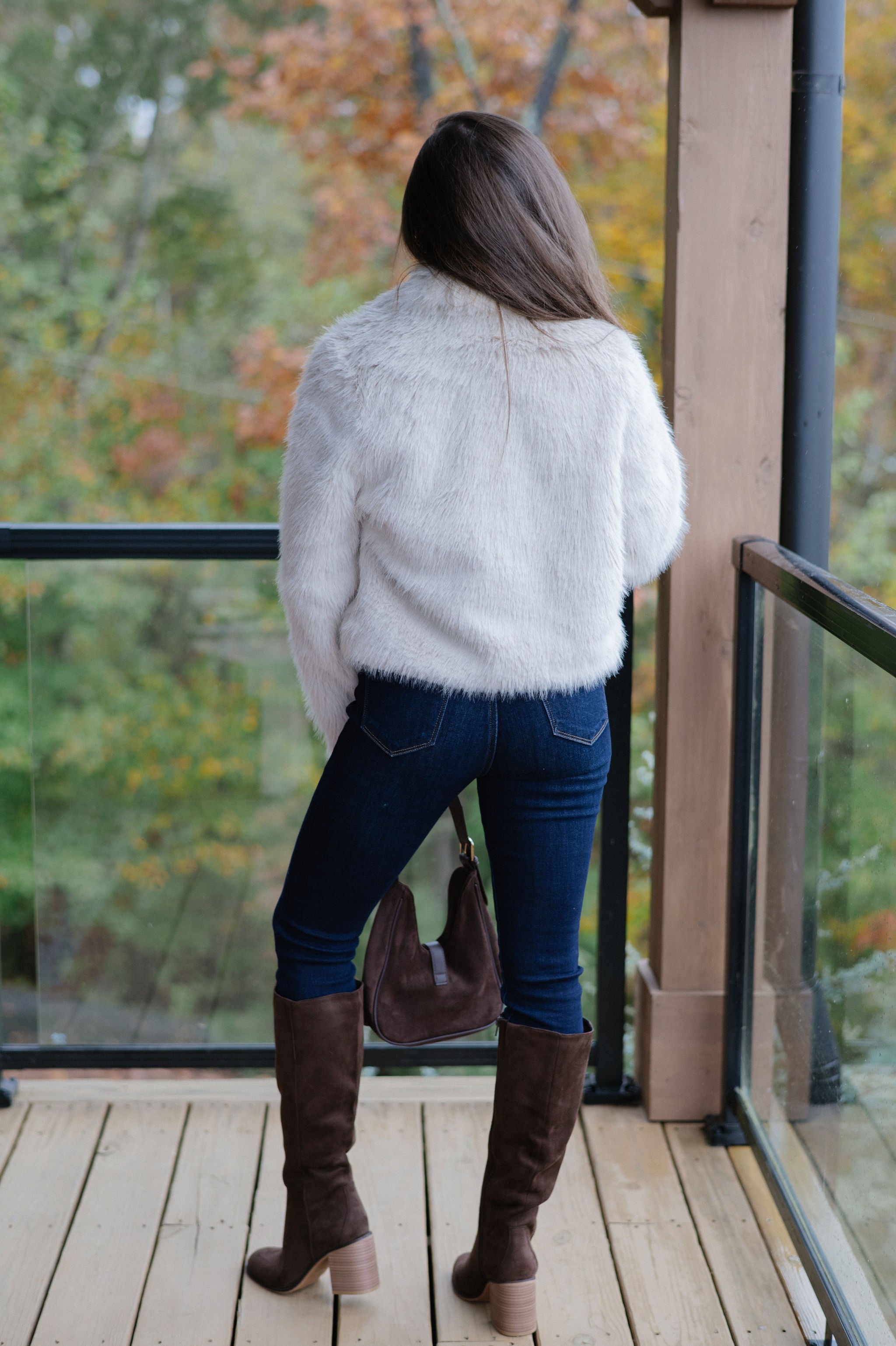 Hosanna Faux Fur Jacket-Beige