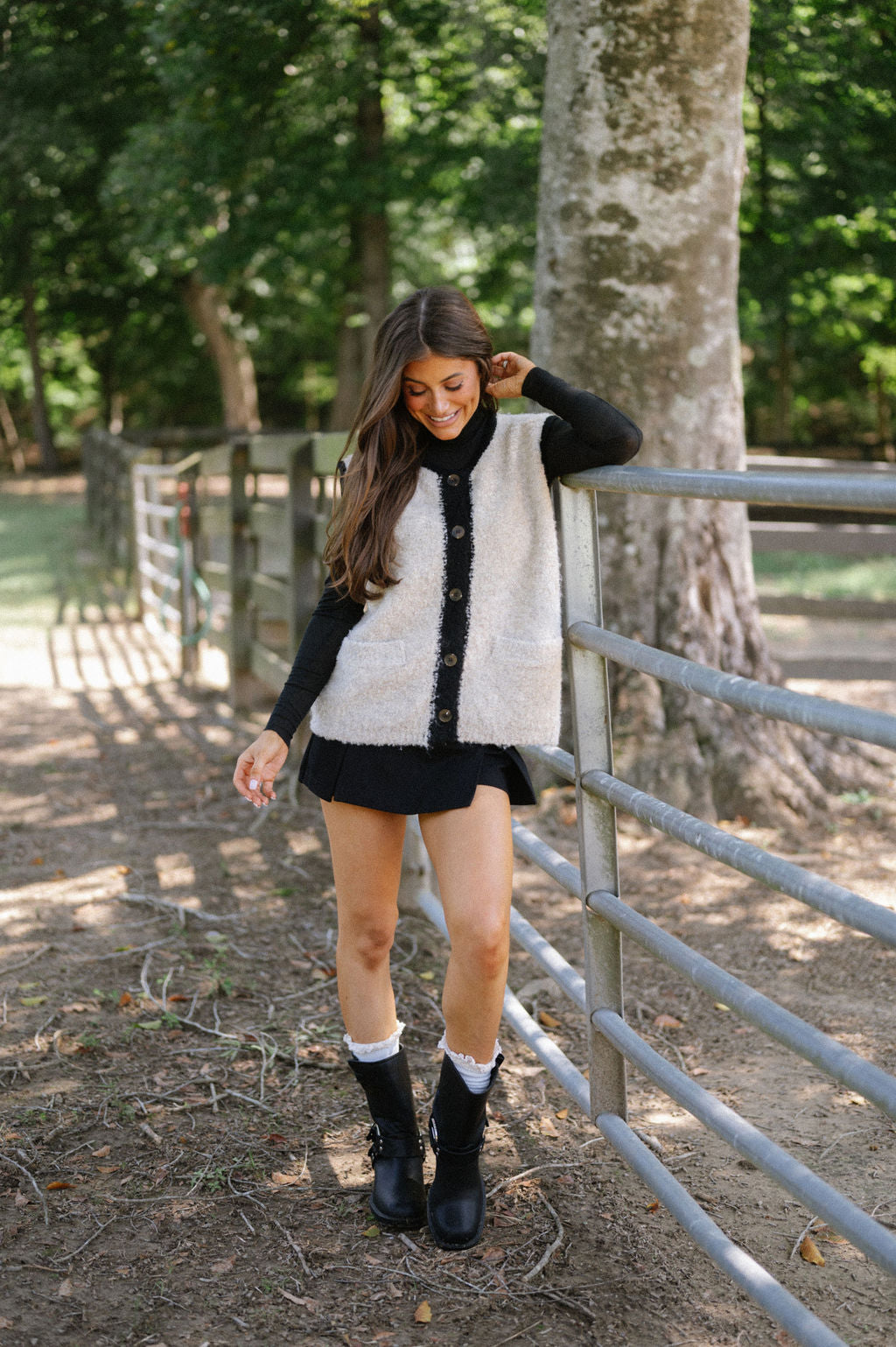 Colorblock Sweater Vest-Oat