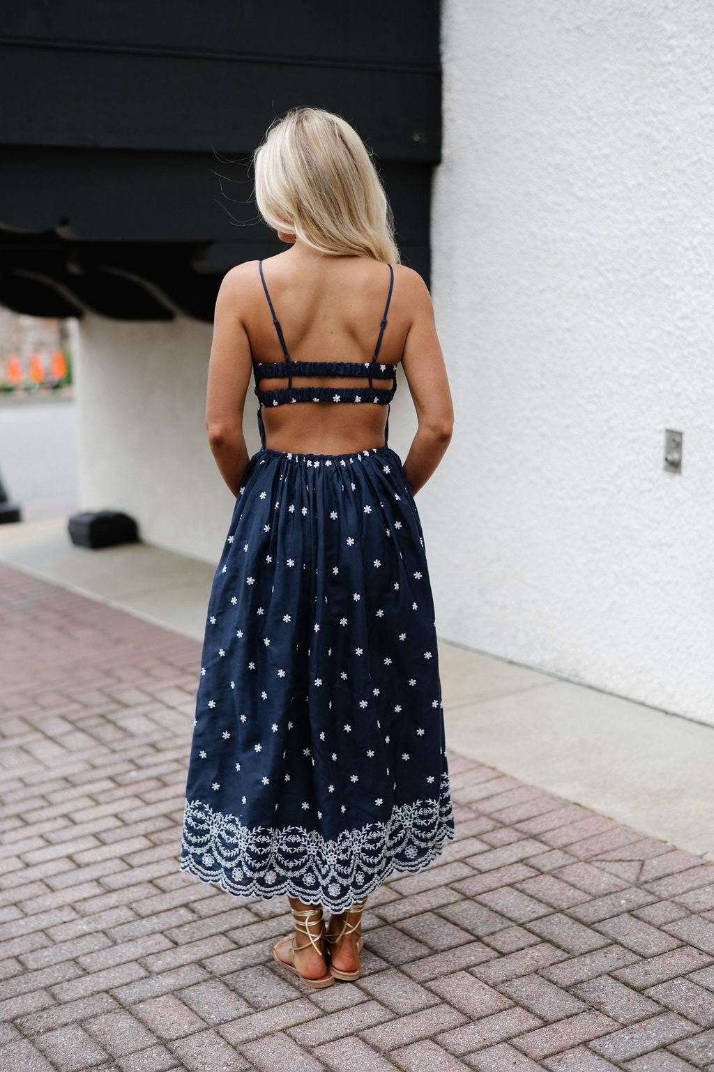 Lyla Midi Dress- Navy