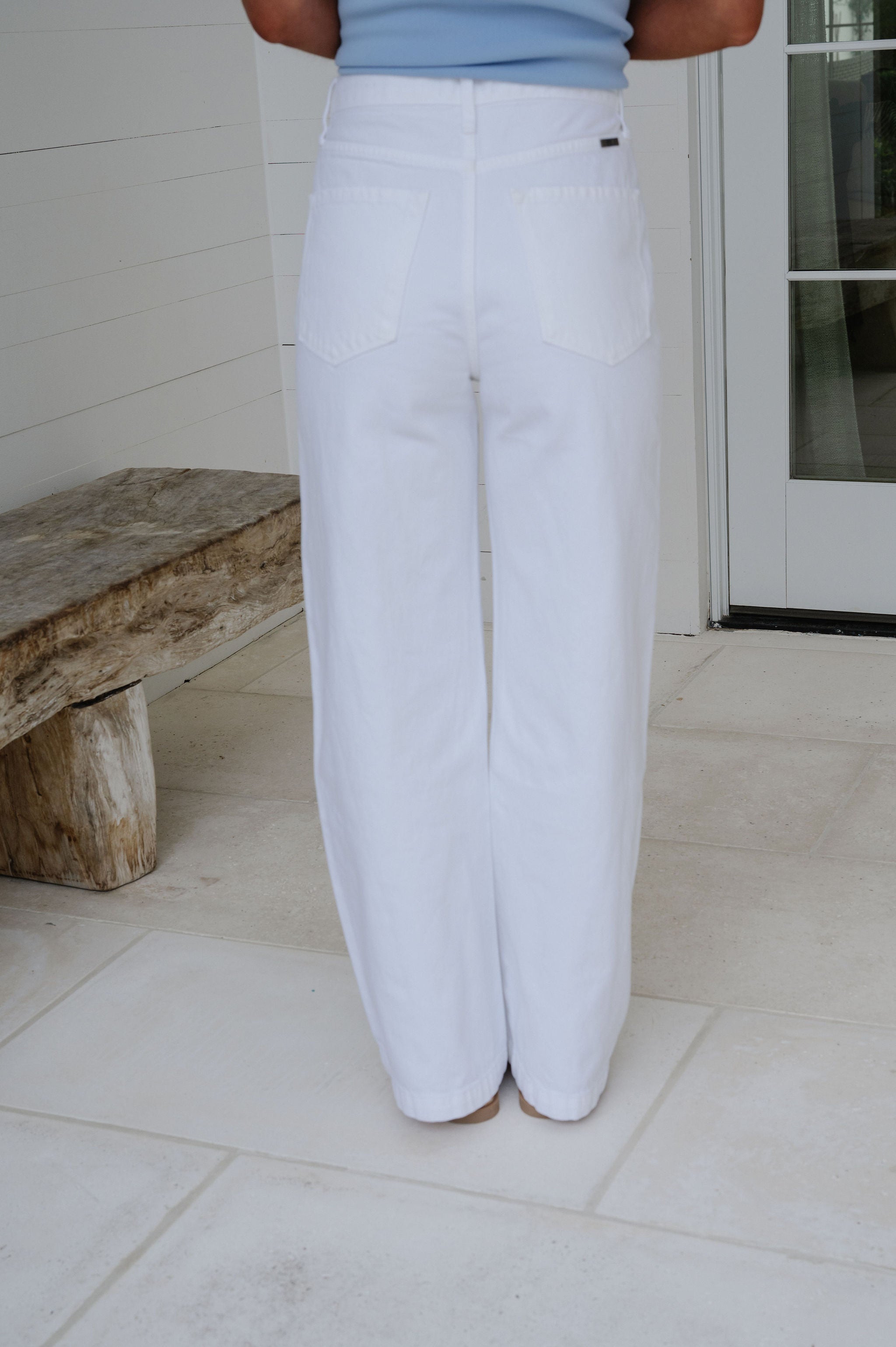 Carrigan Wide Leg Jeans-White