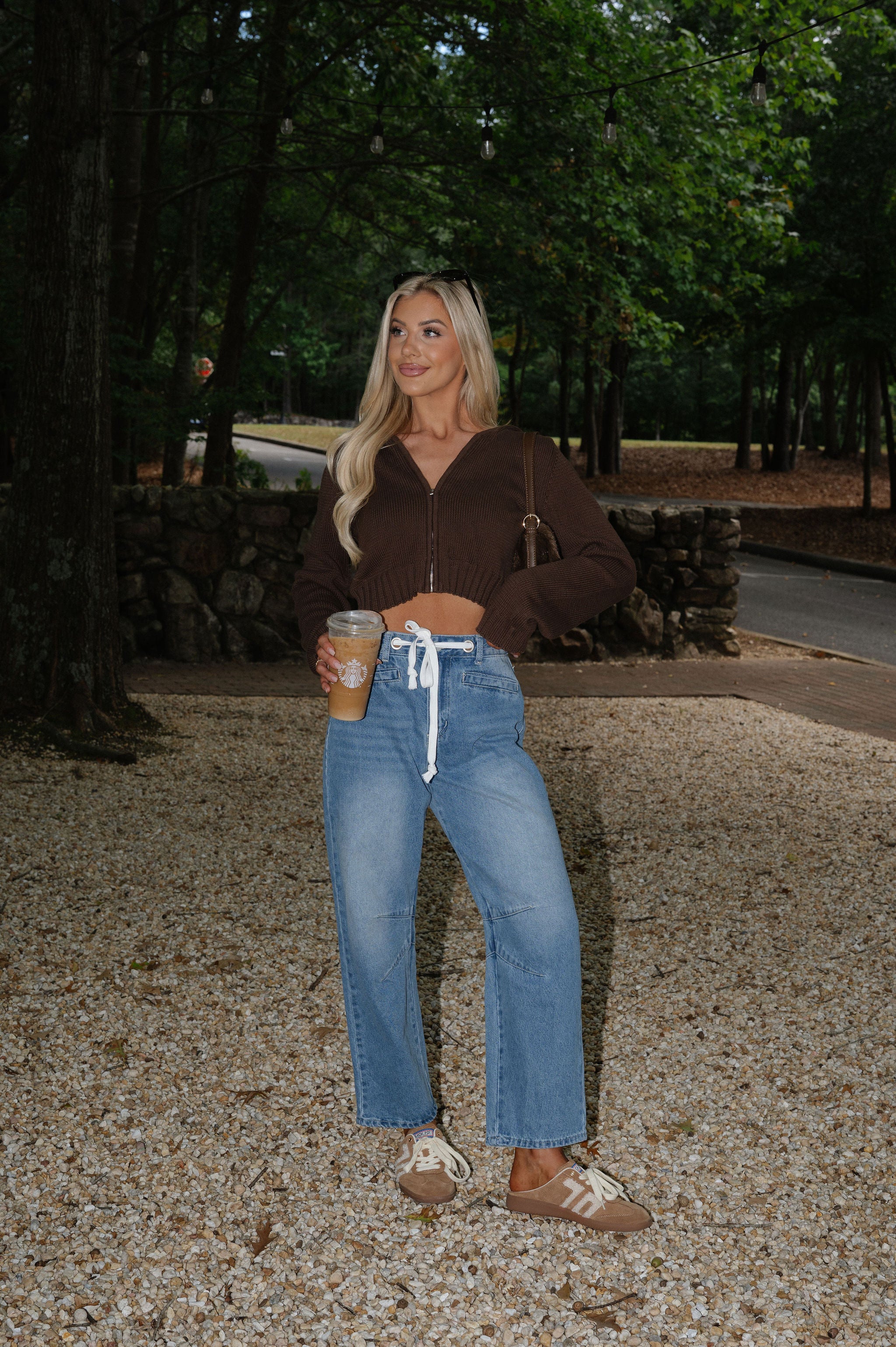 Leslie Barrel Pants-Light Denim