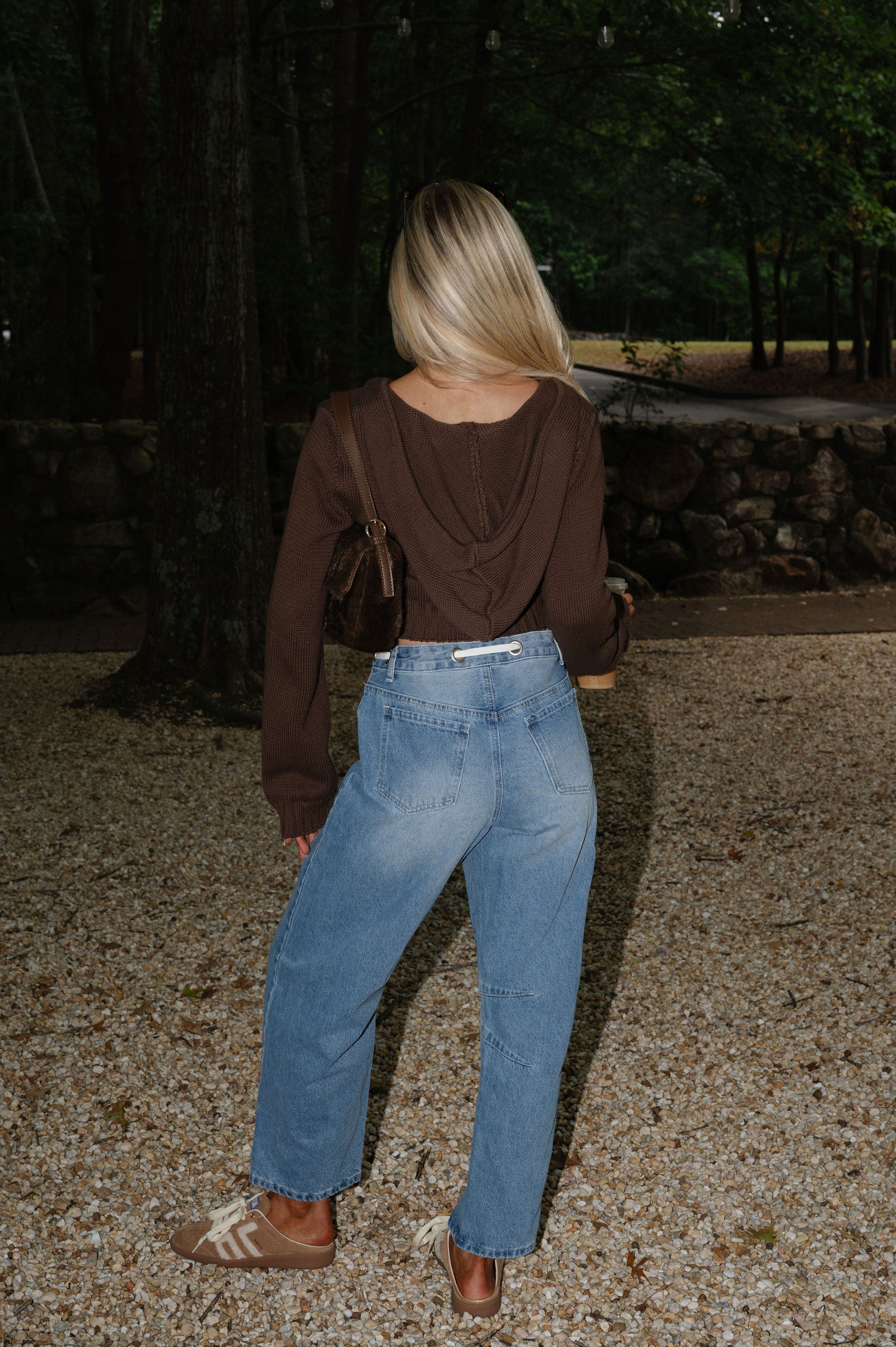 Leslie Barrel Pants-Light Denim