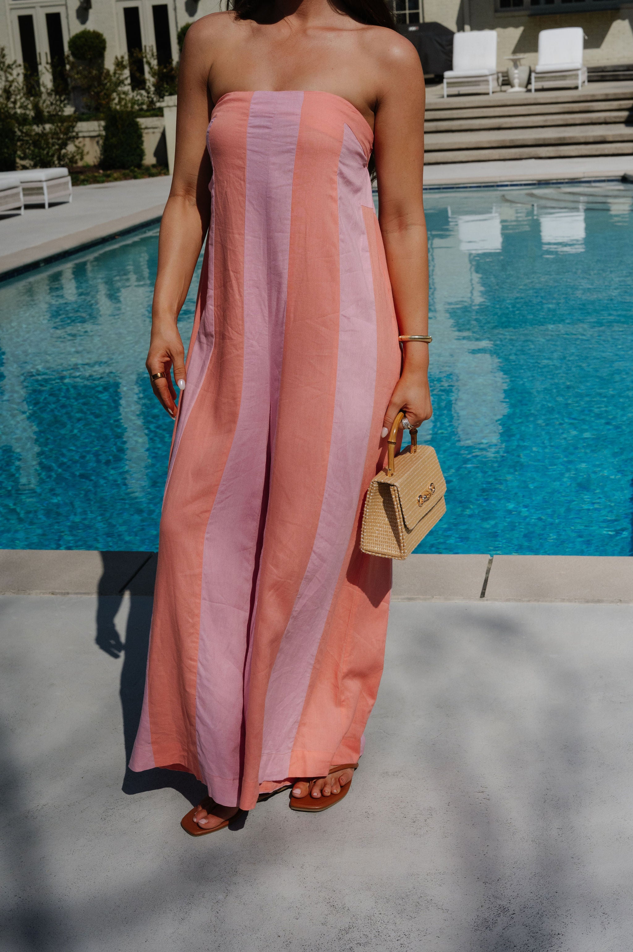 Taylor Jumpsuit-Pink/ Coral