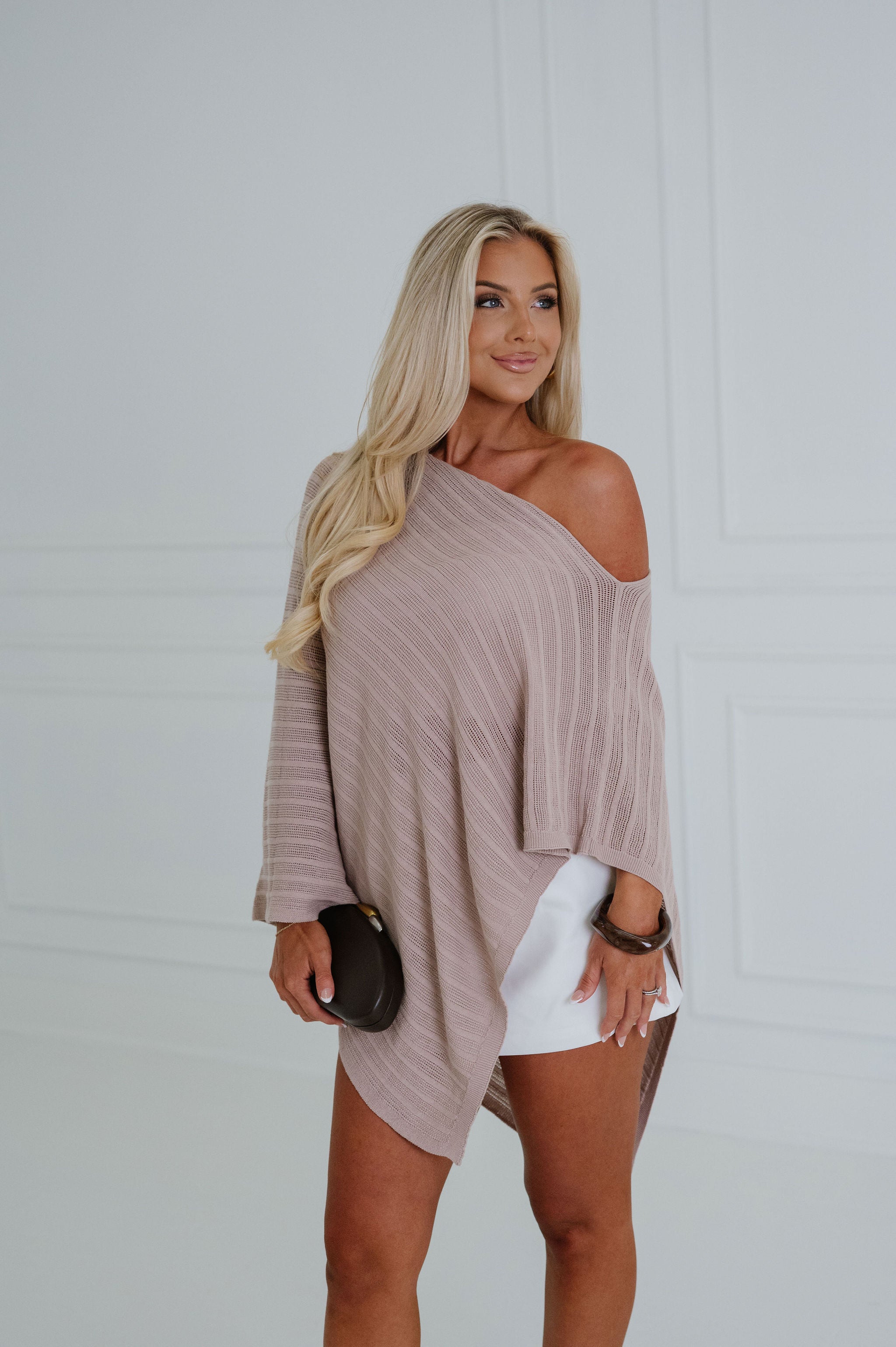 Jamie Poncho Top-Mocha
