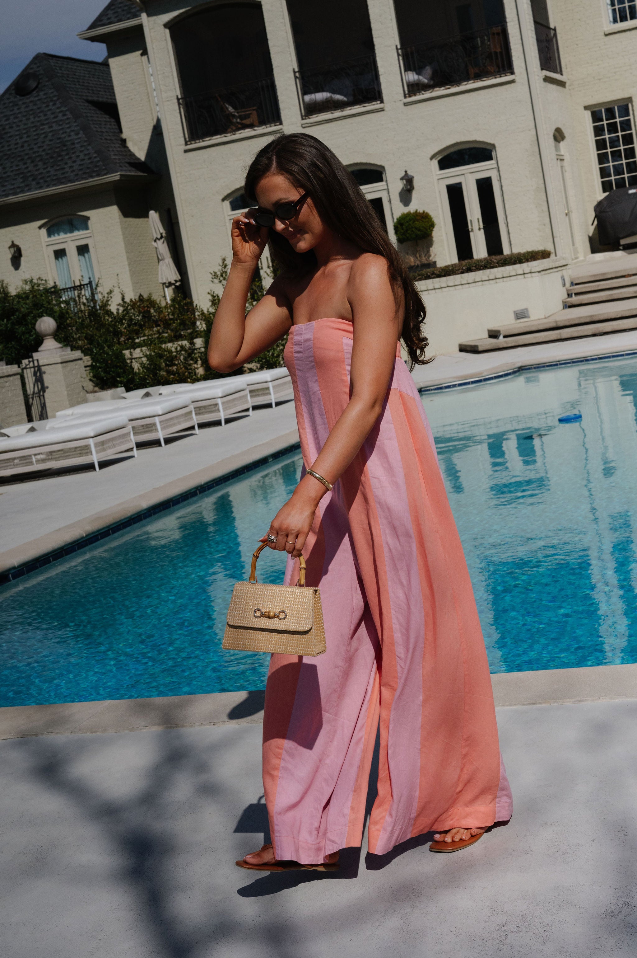 Taylor Jumpsuit-Pink/ Coral