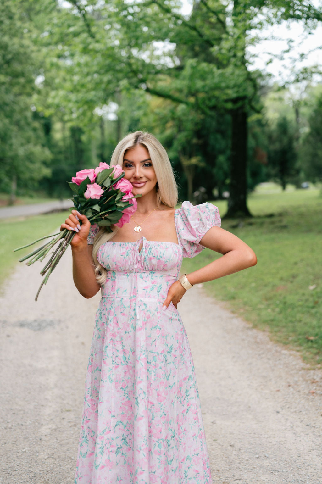 Vivi Botanic Dress-Pink