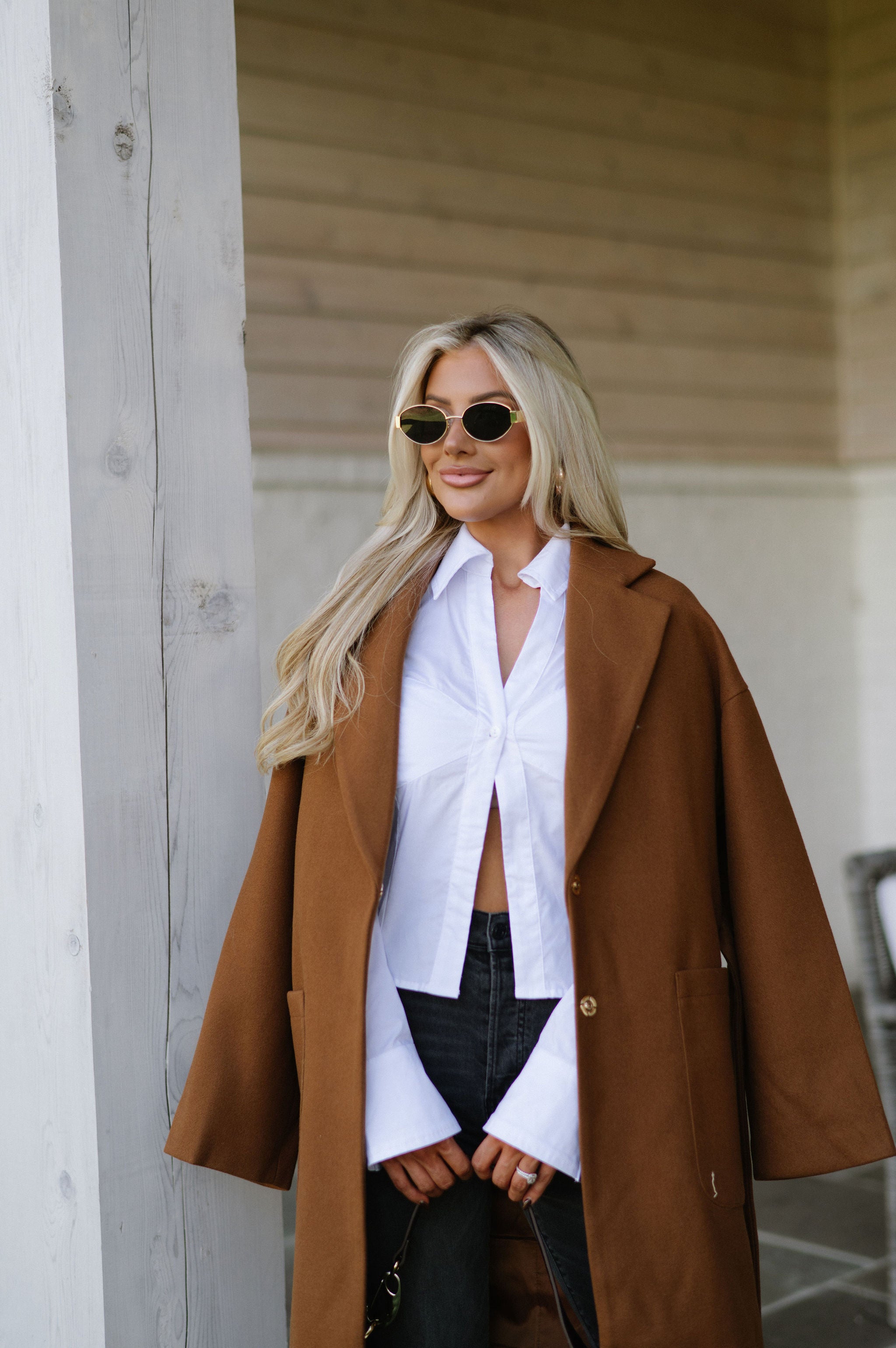 Belted Trench Coat- Chestnut