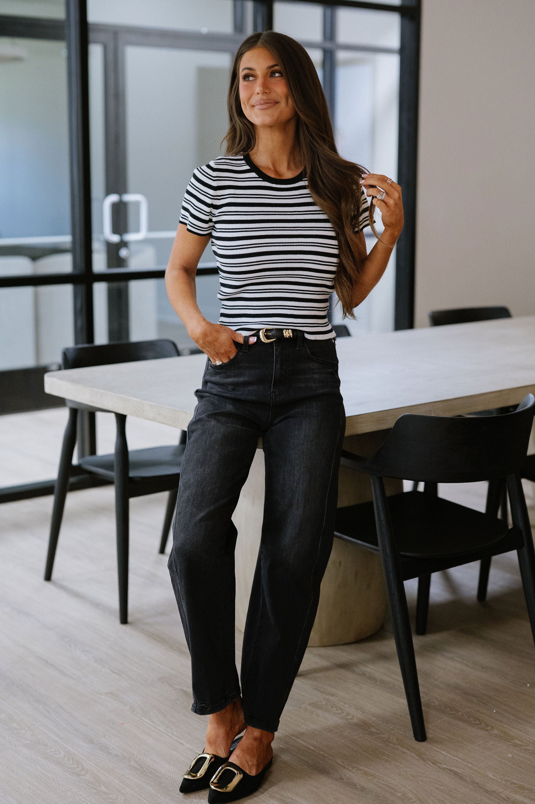 Striped Knit Top