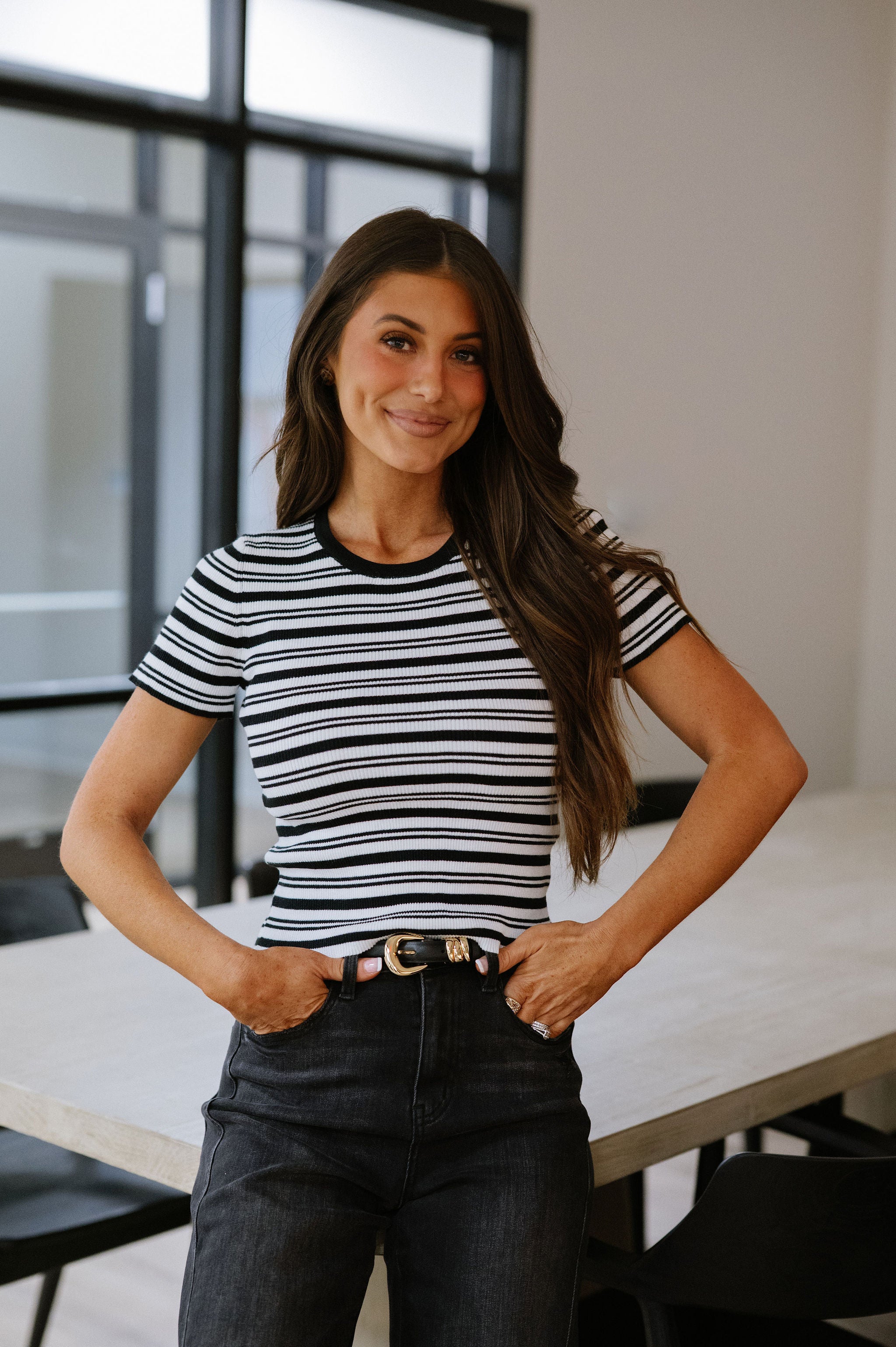 Striped Knit Top