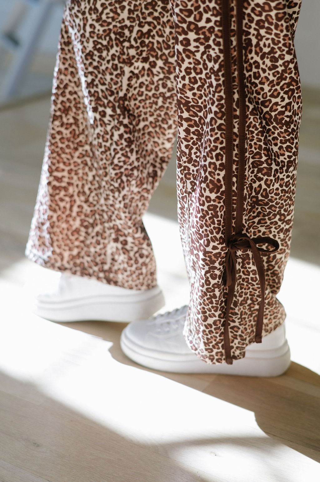 Tie Track Pants- Leopard