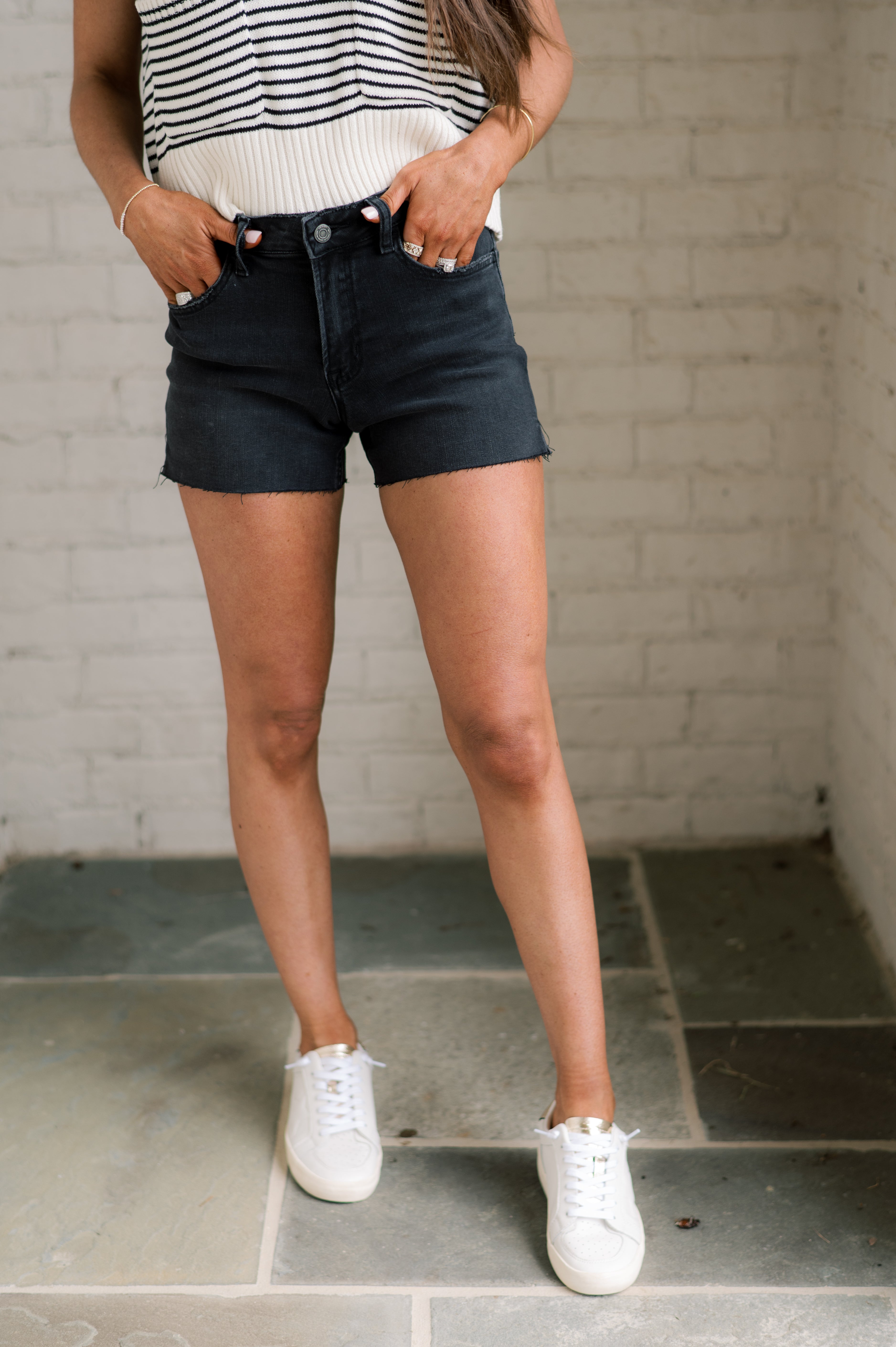 Jess High Rise Denim Shorts