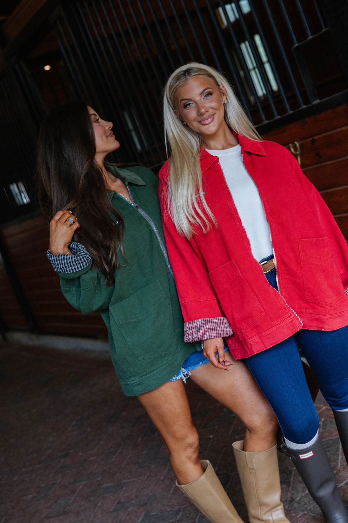 Carol Twill Worker Jacket-Olive