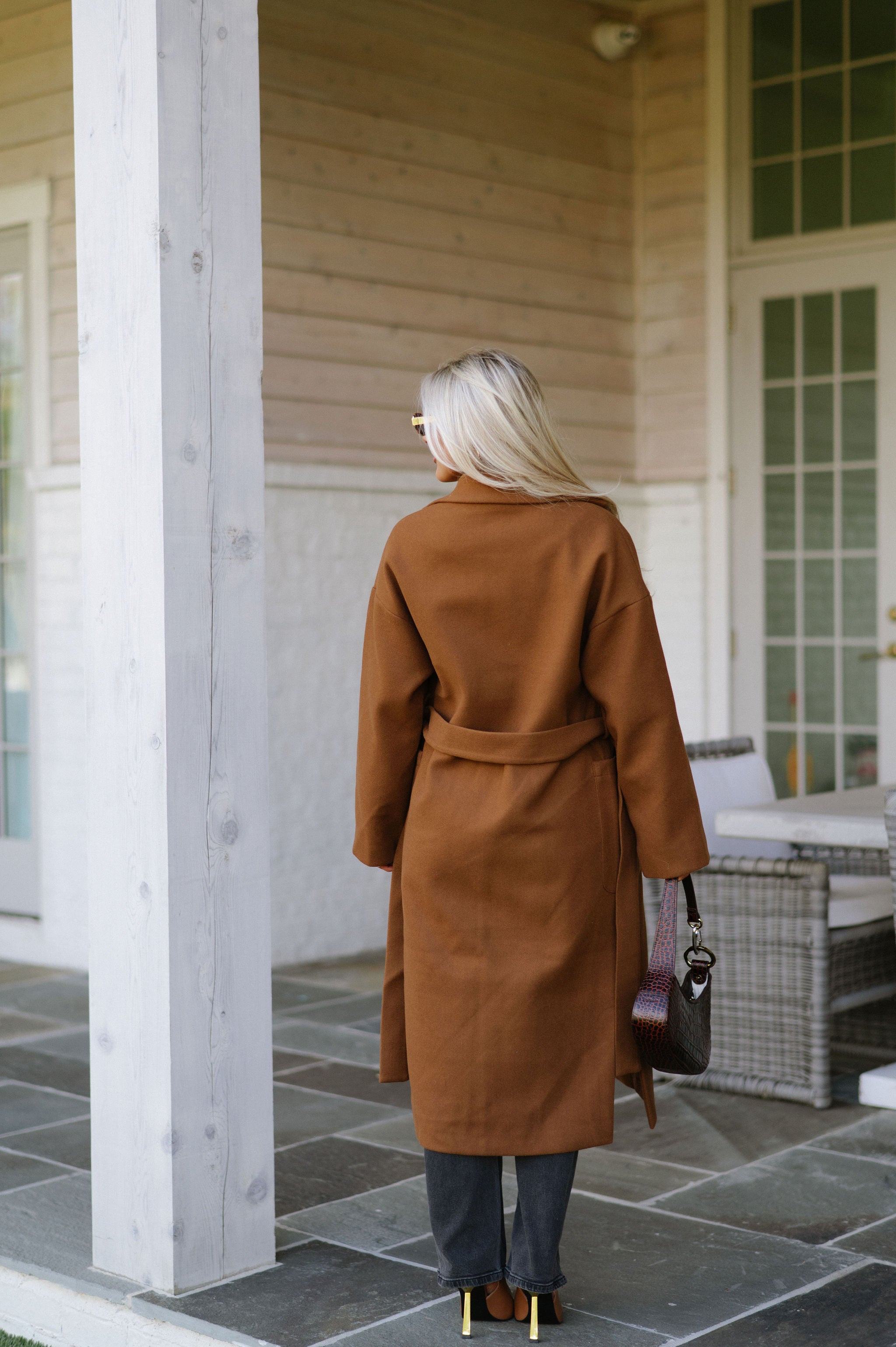 Belted Trench Coat- Chestnut