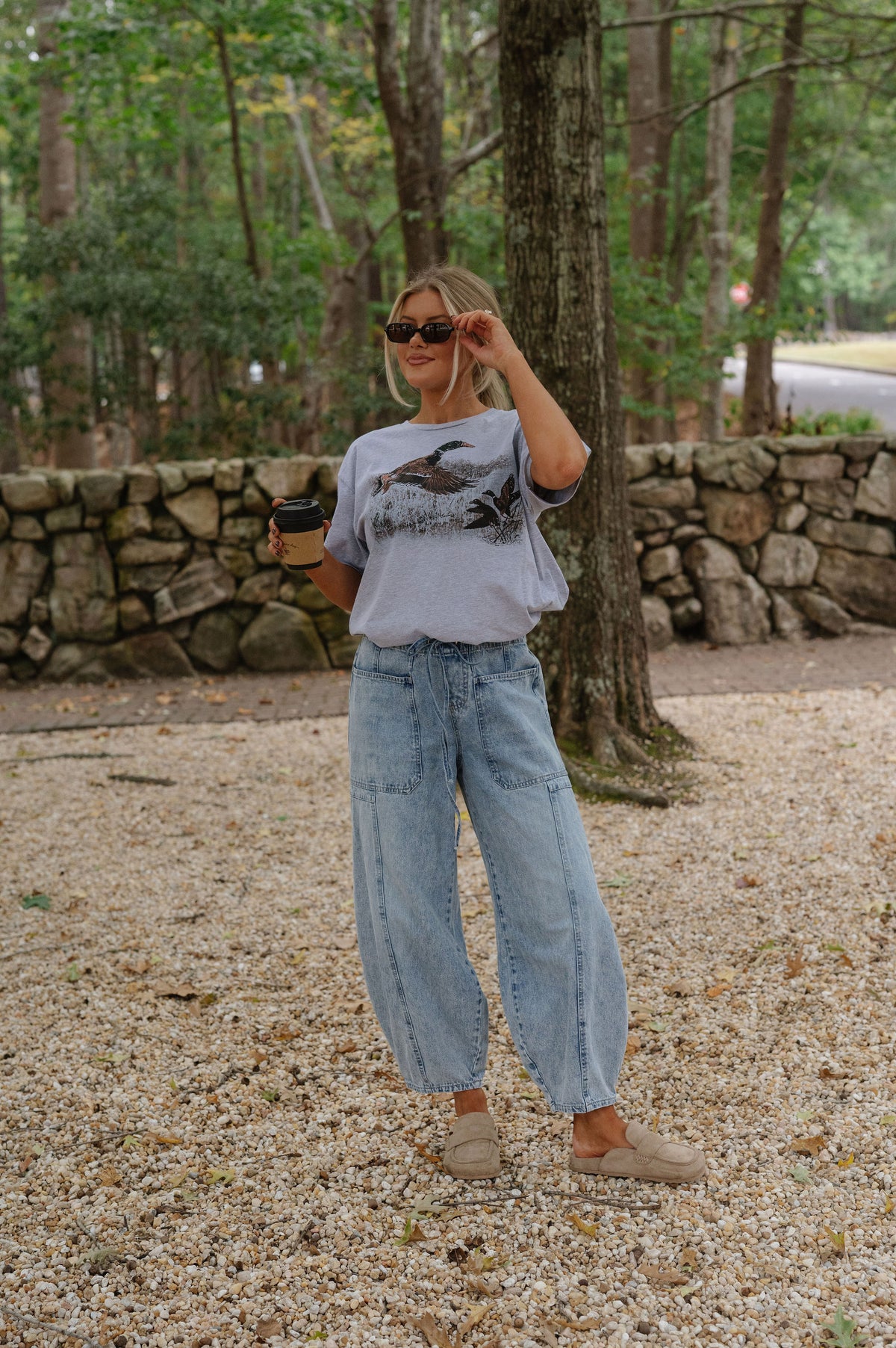 Kaleigh Retro Tee-Grey