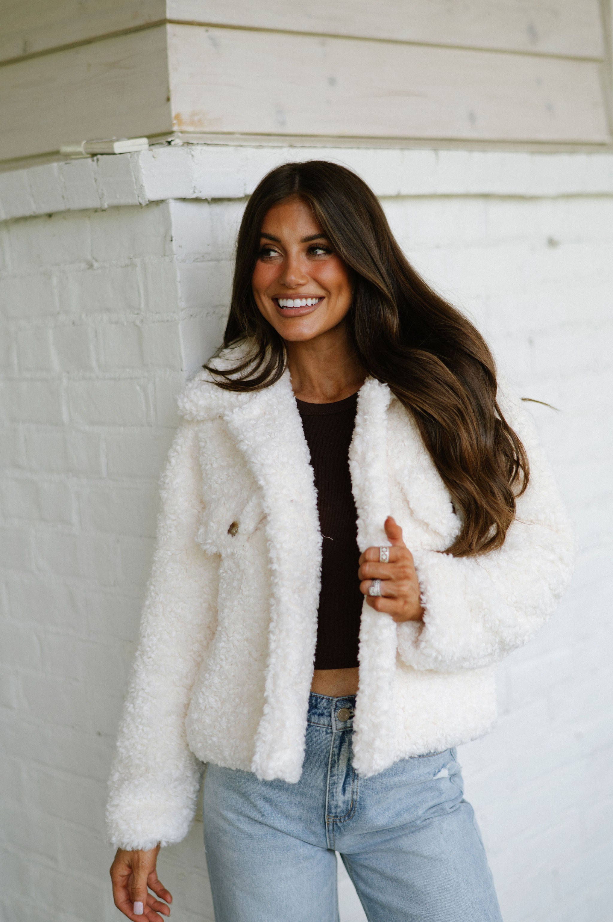 Harvey Teddy Jacket-Cream