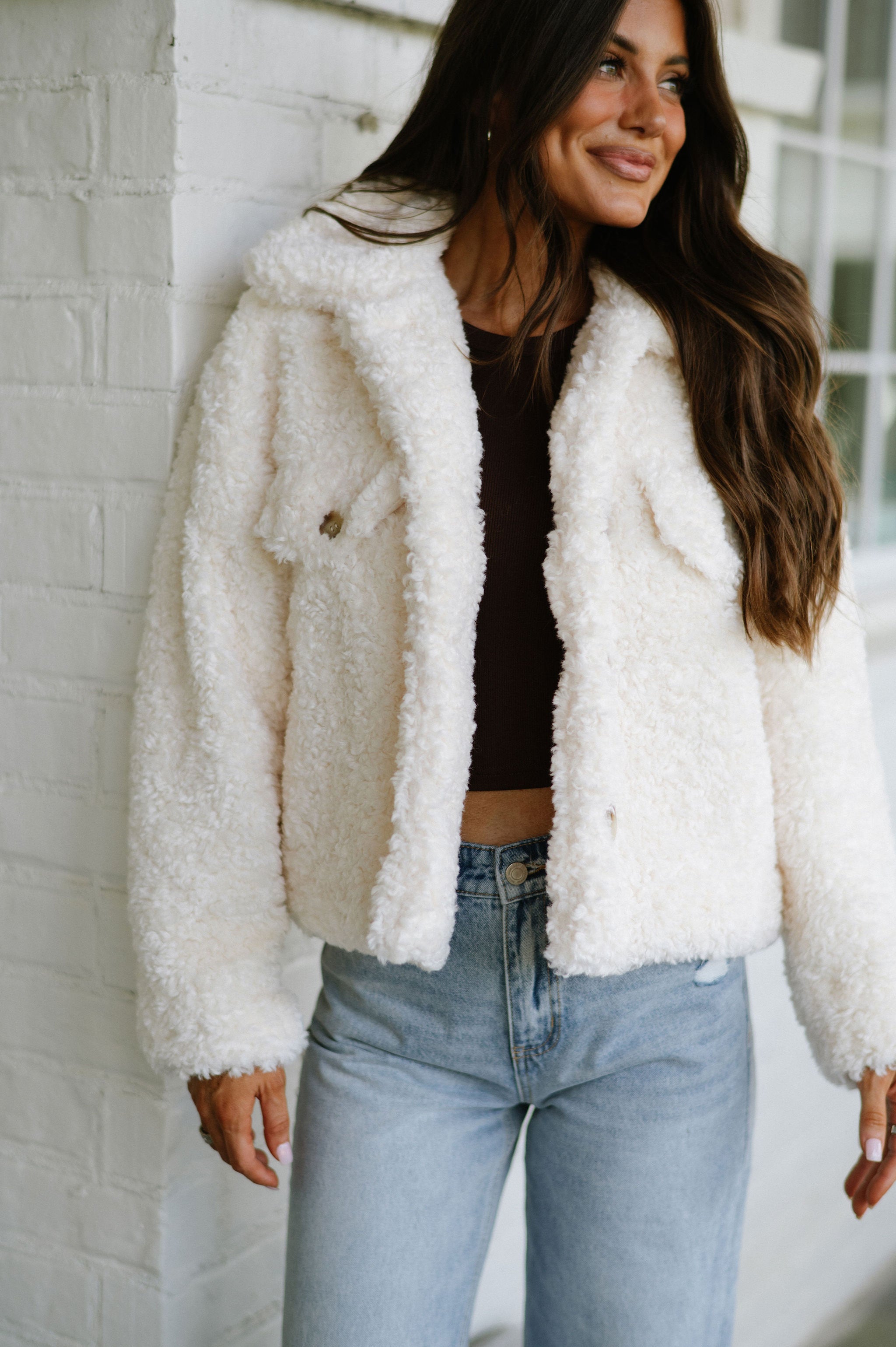 Harvey Teddy Jacket-Cream