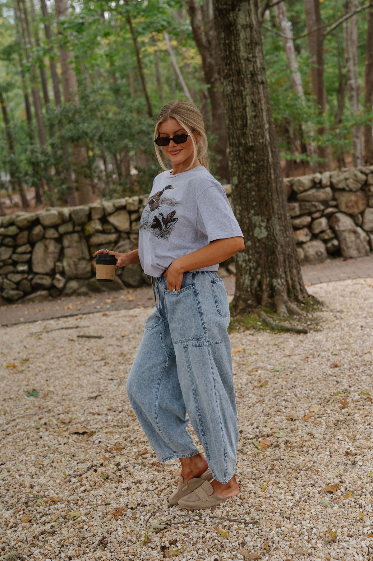 Kaleigh Retro Tee-Grey