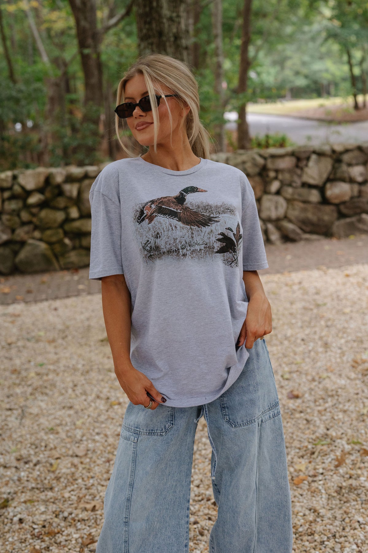Kaleigh Retro Tee-Grey
