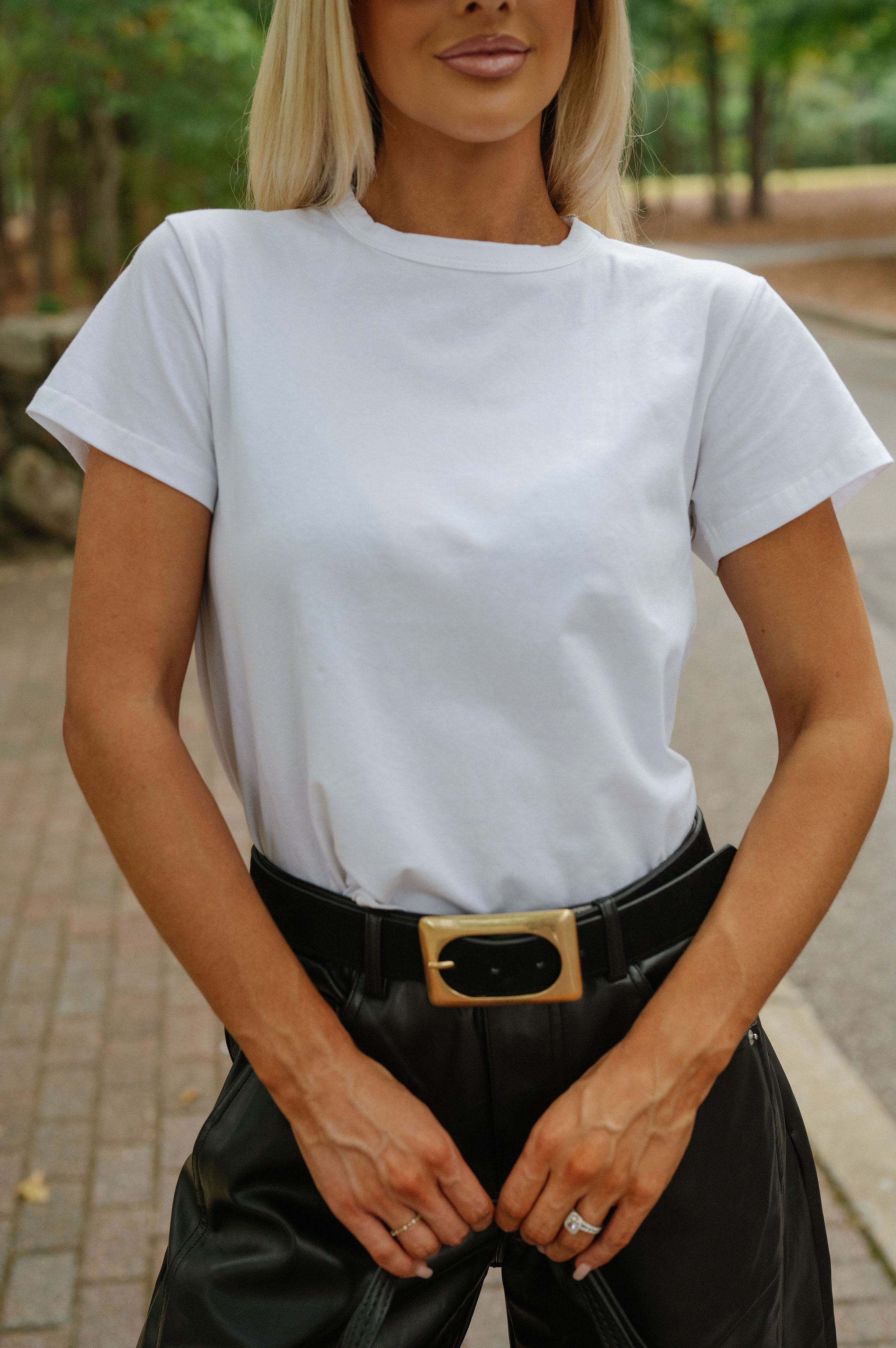 Mia Vintage Tee-White