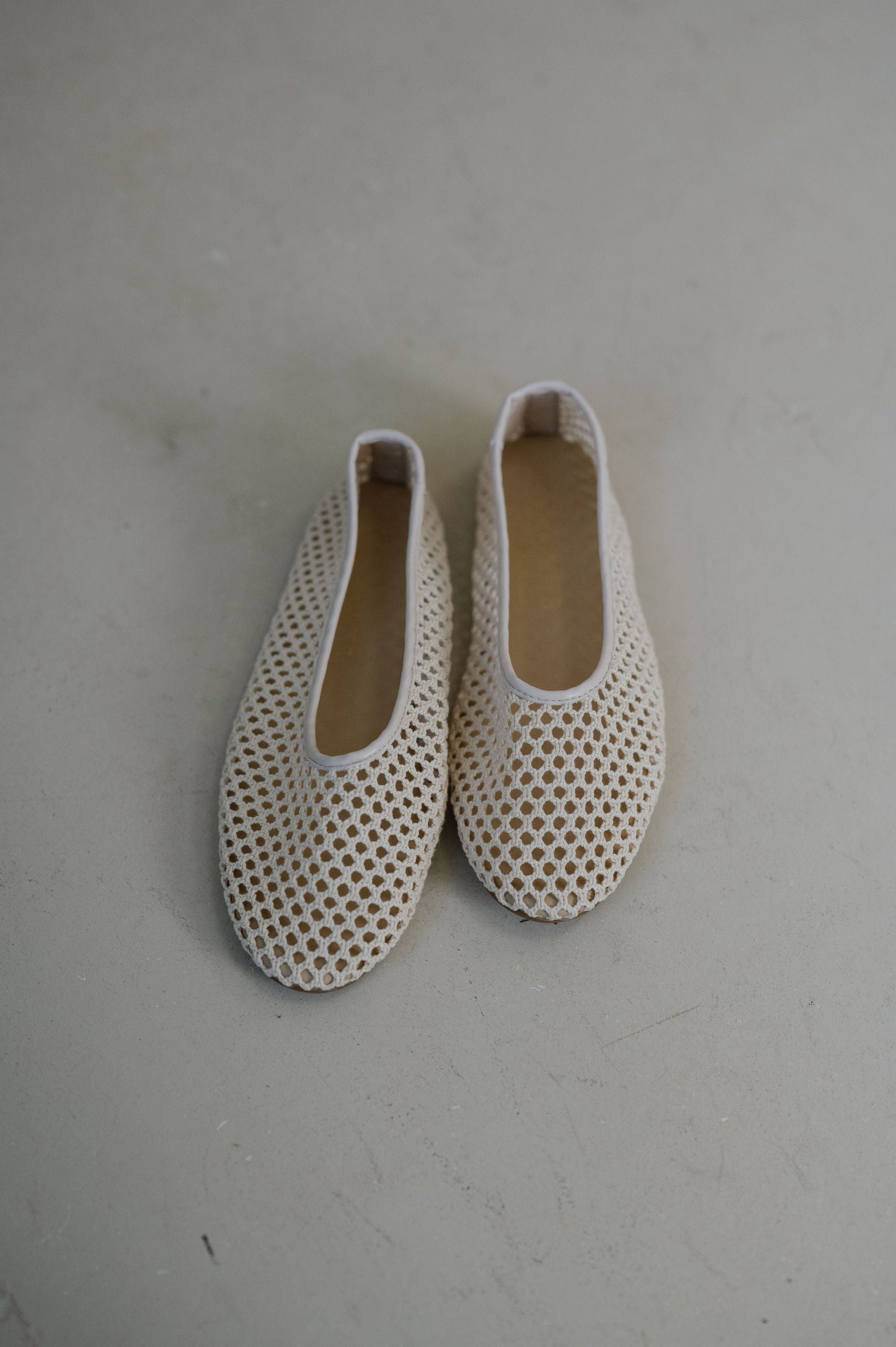 Marta Mesh Flats-Ivory