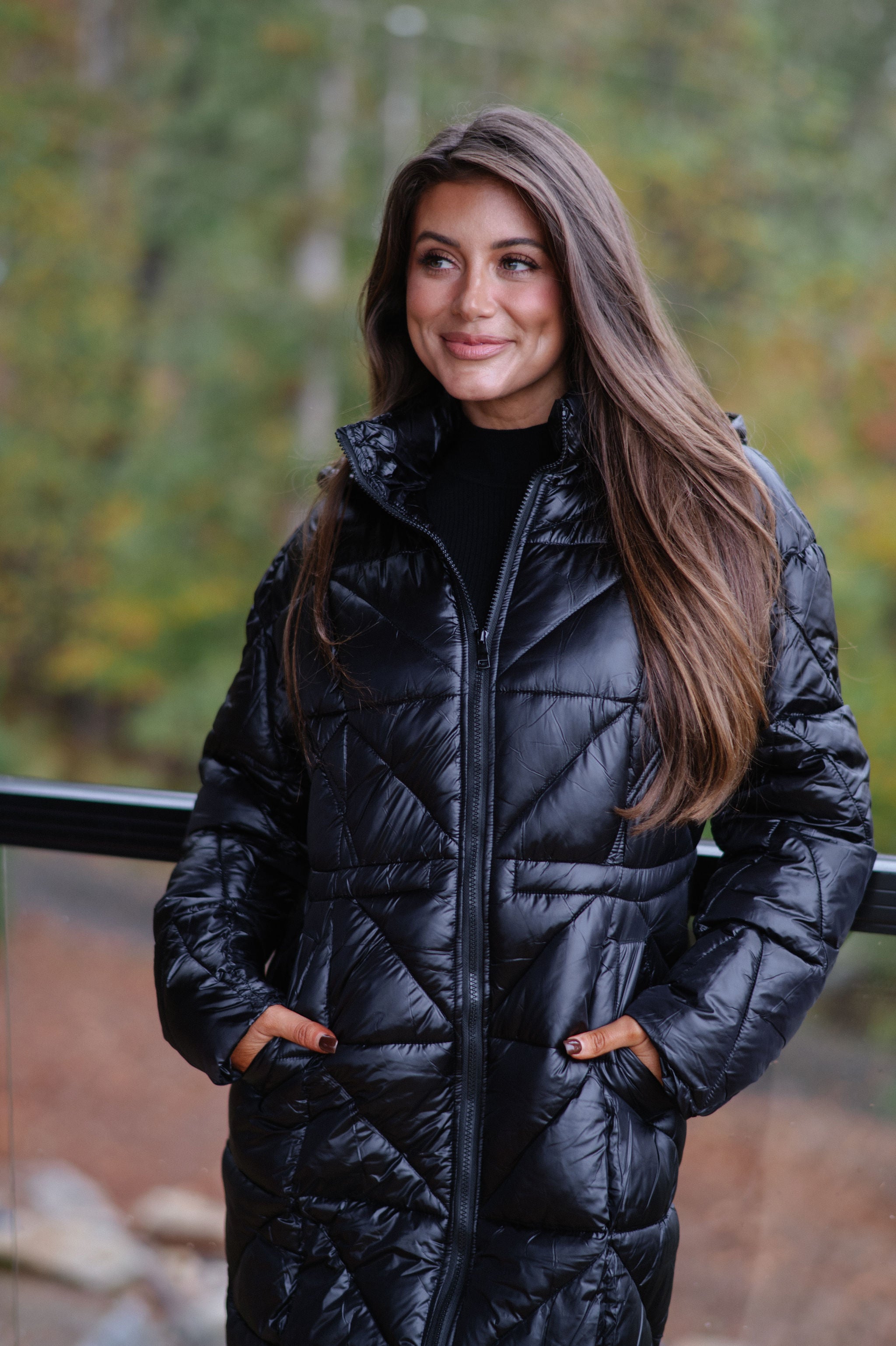 Eclipse Puffer Coat-Black