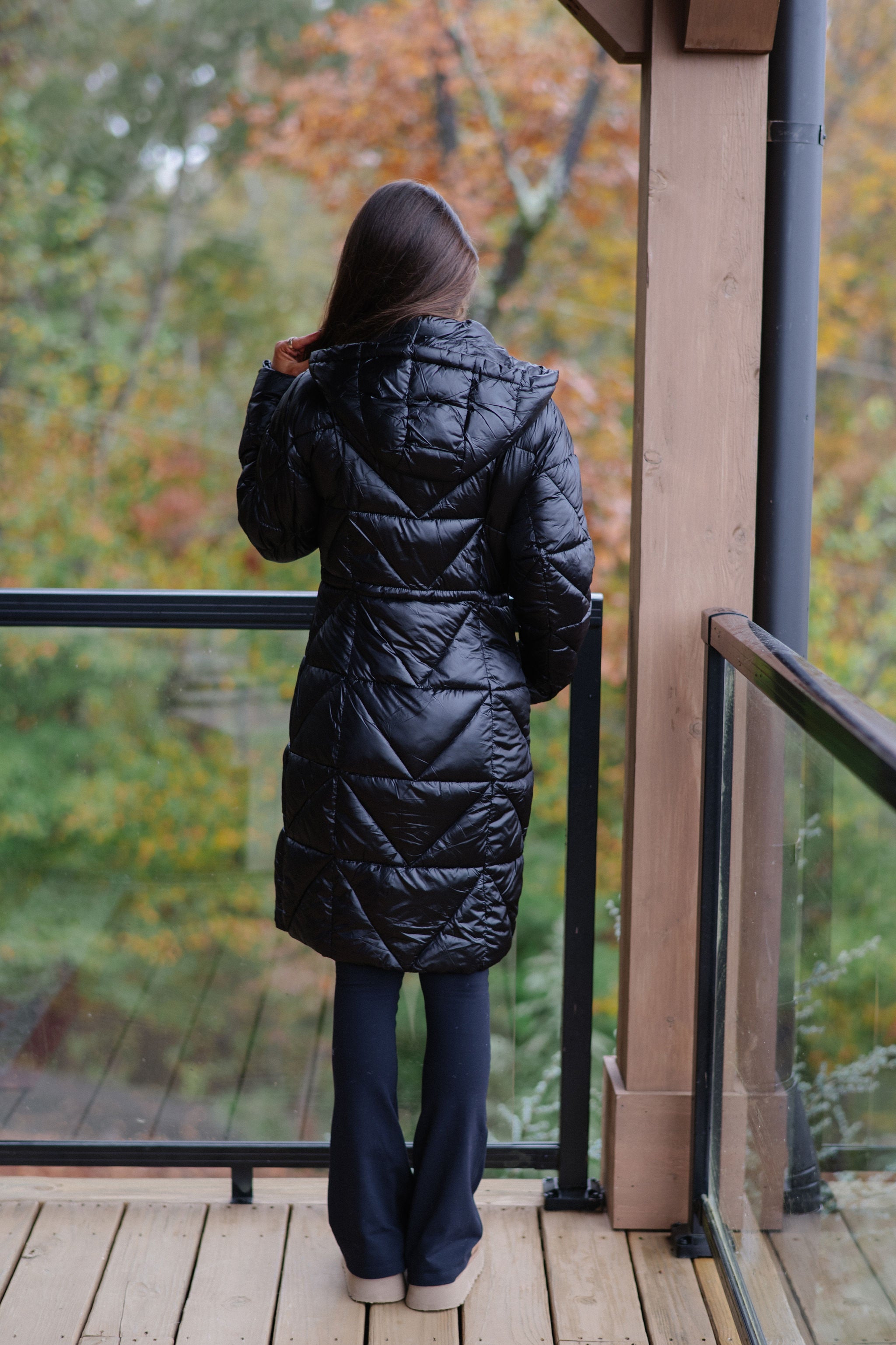 Eclipse Puffer Coat-Black