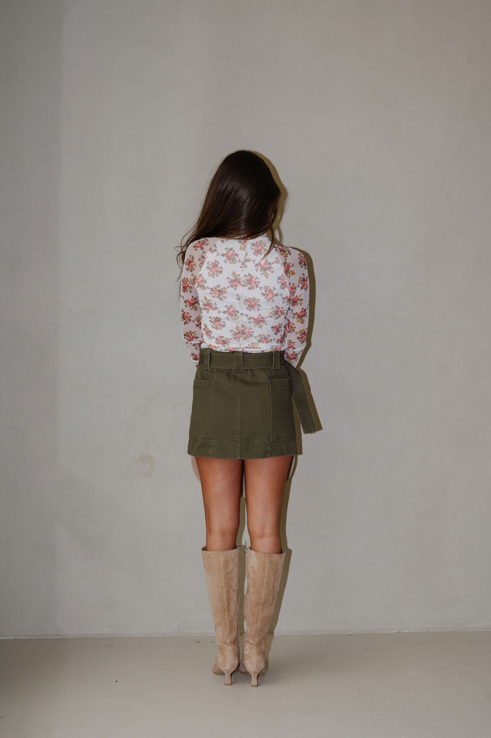 Cindy Mini Skirt-Olive