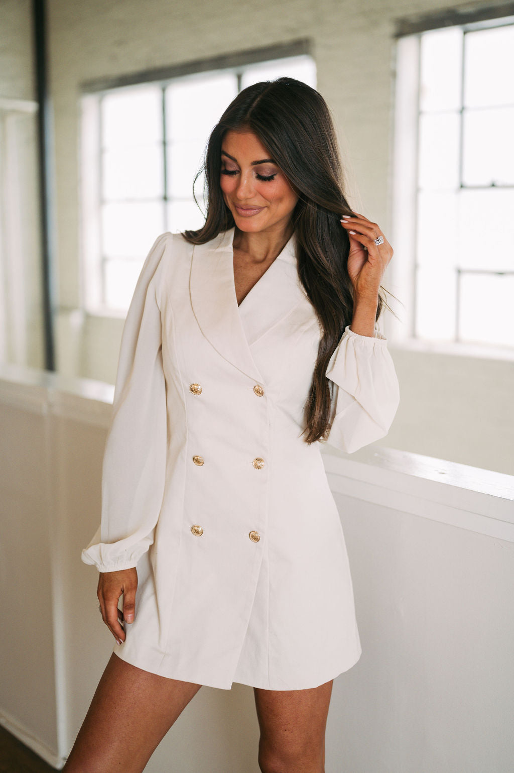 White blazer clearance mini dress