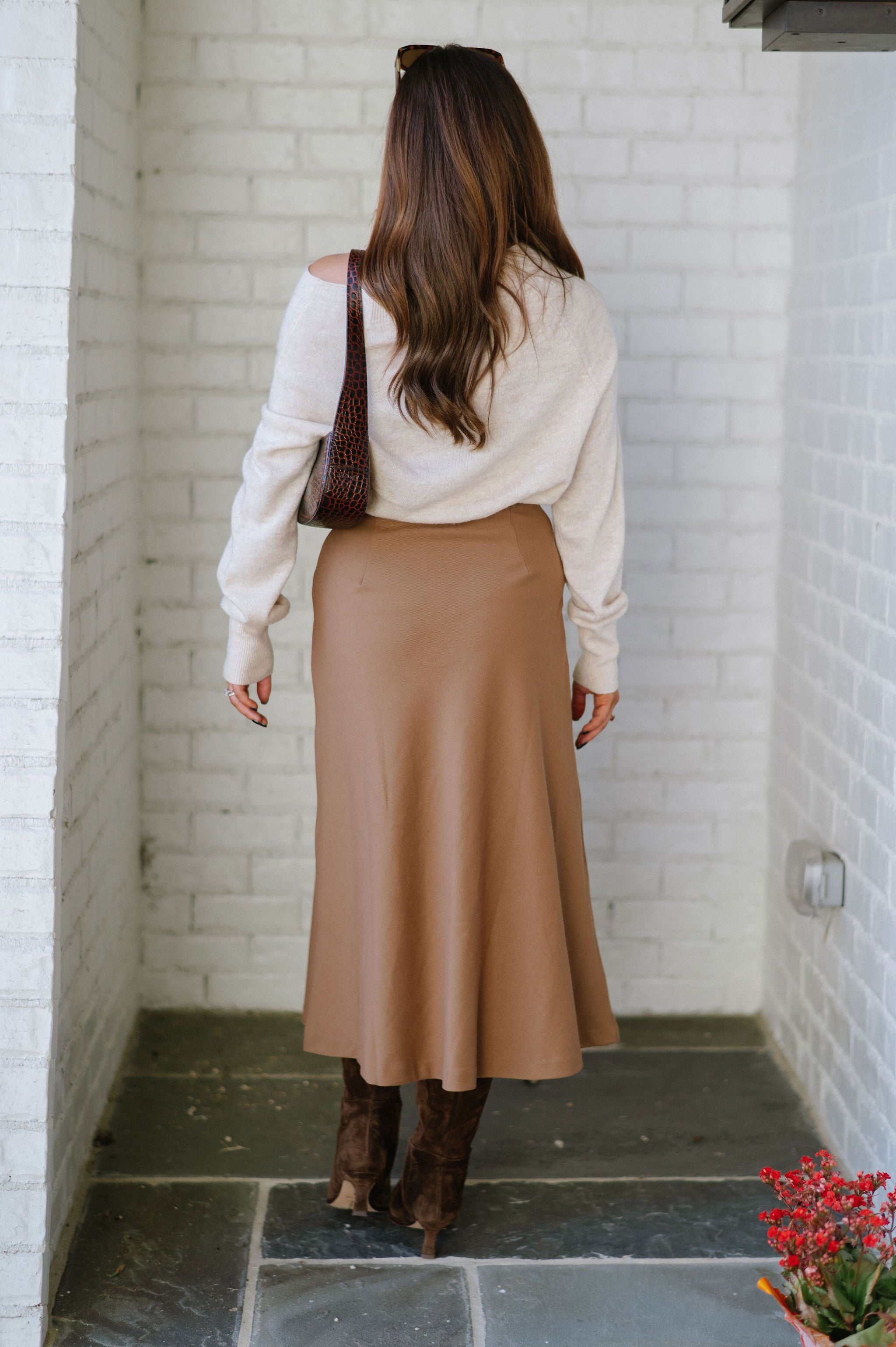 Kylie Midi Skirt-Peanut