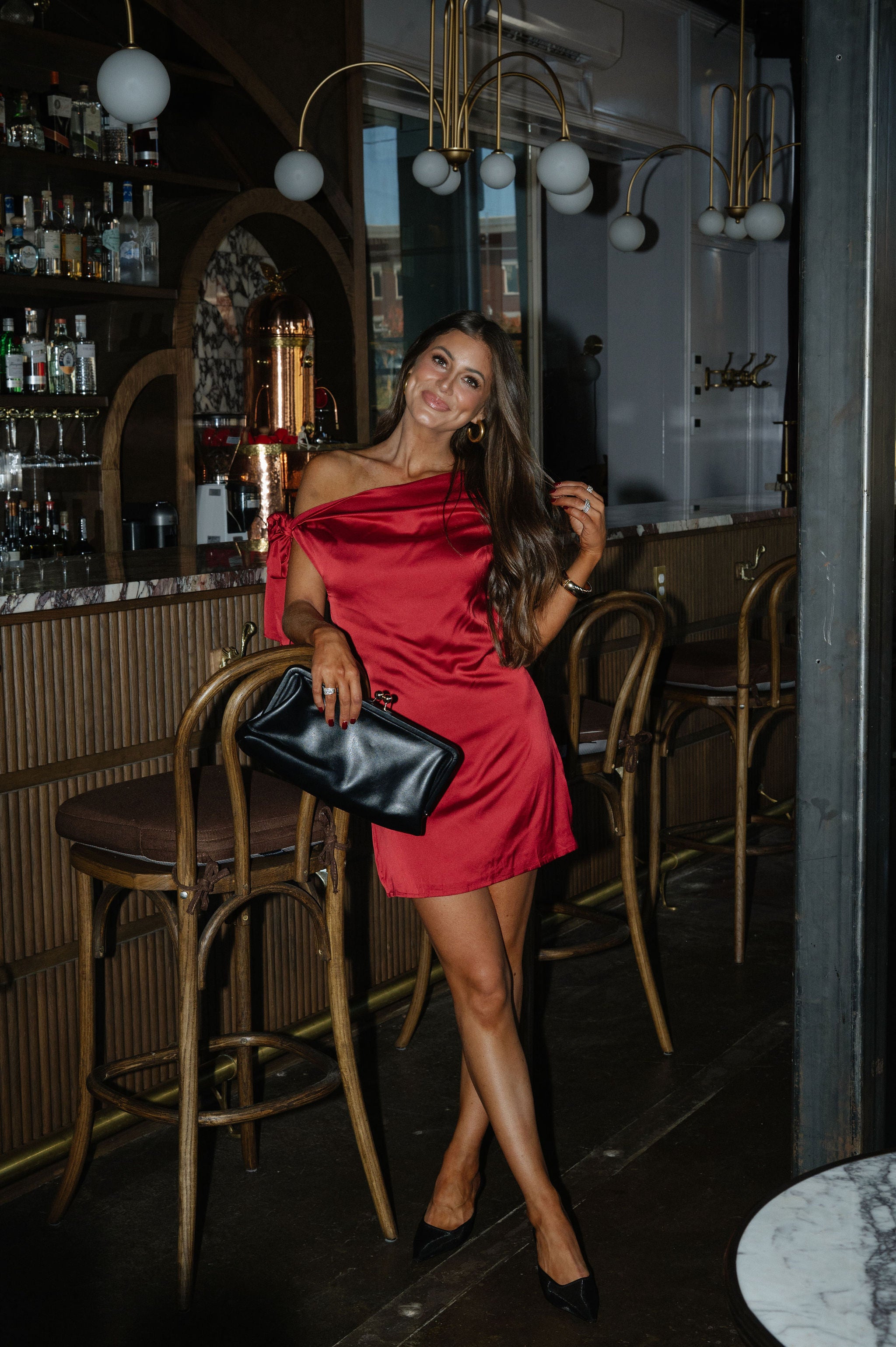 Topaz Mini Dress-Red