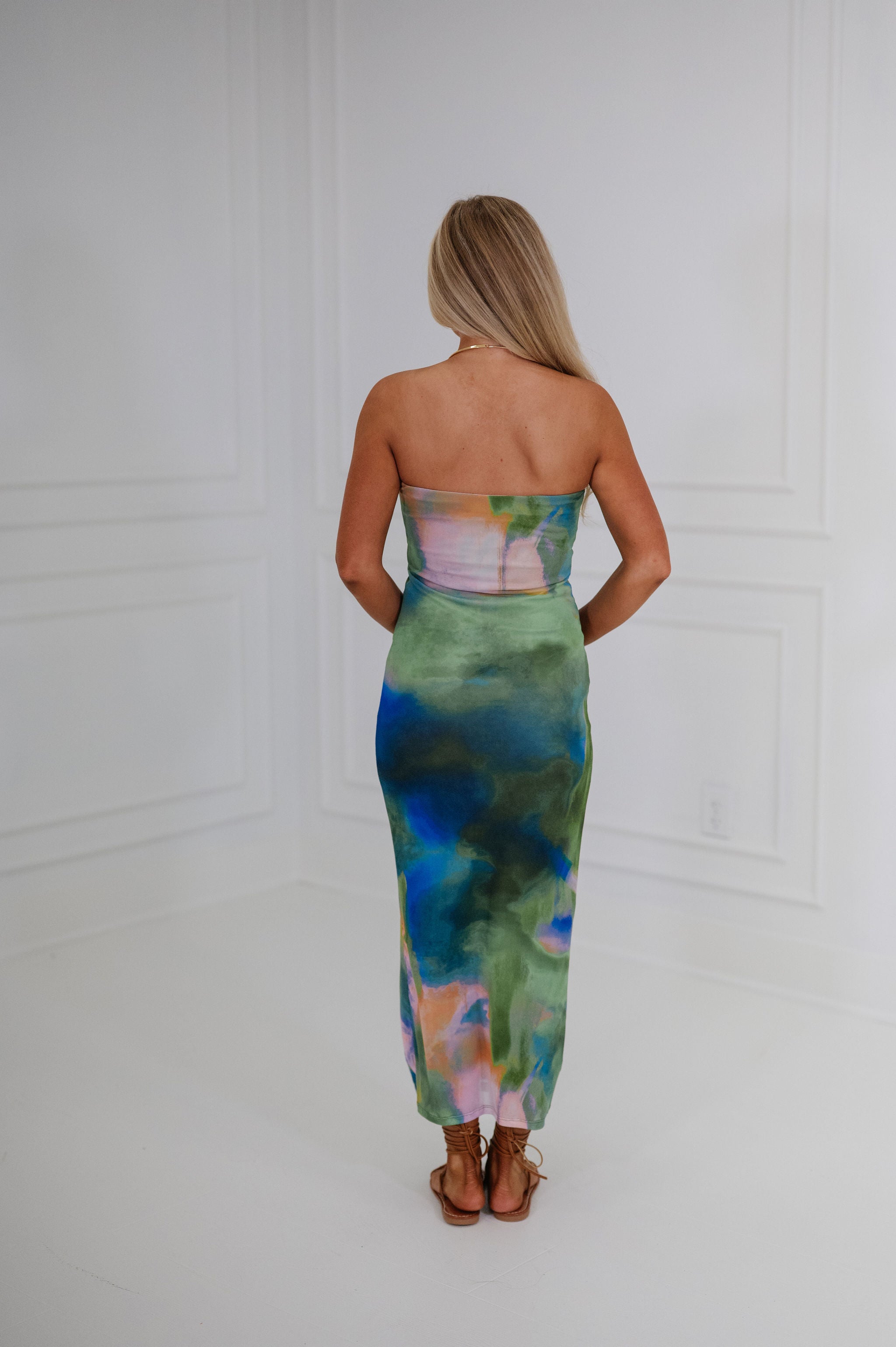 Green Multi Tube Dress