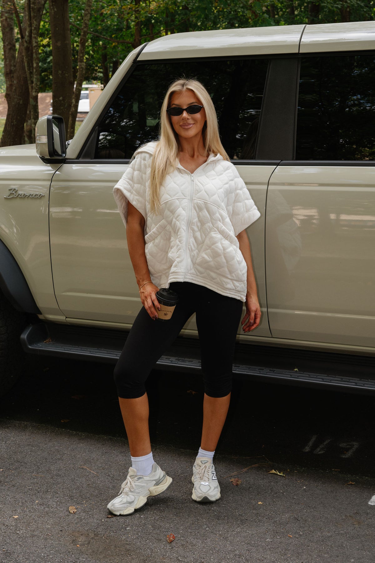 Emery Quilted Bubble Vest-Bone