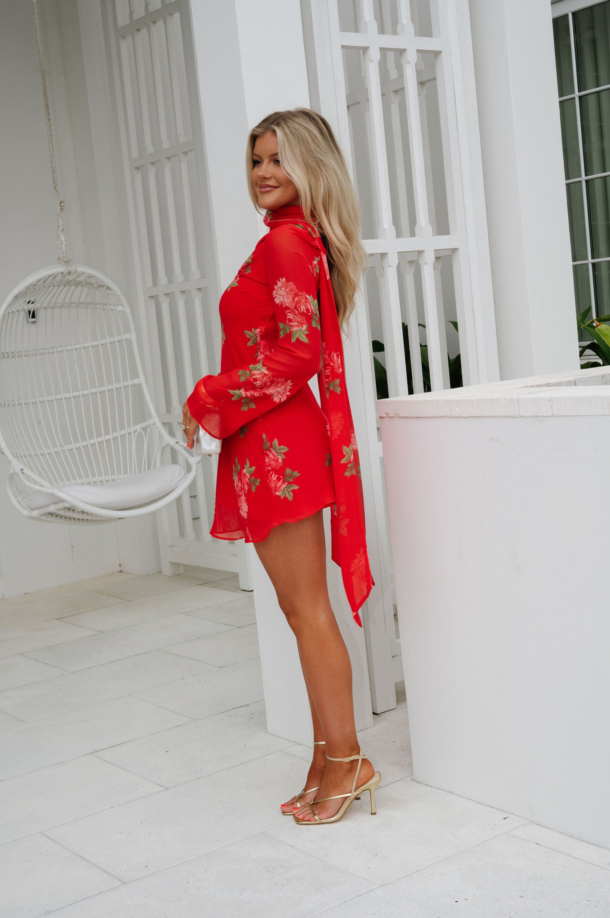 Belle Mini Dress-Red