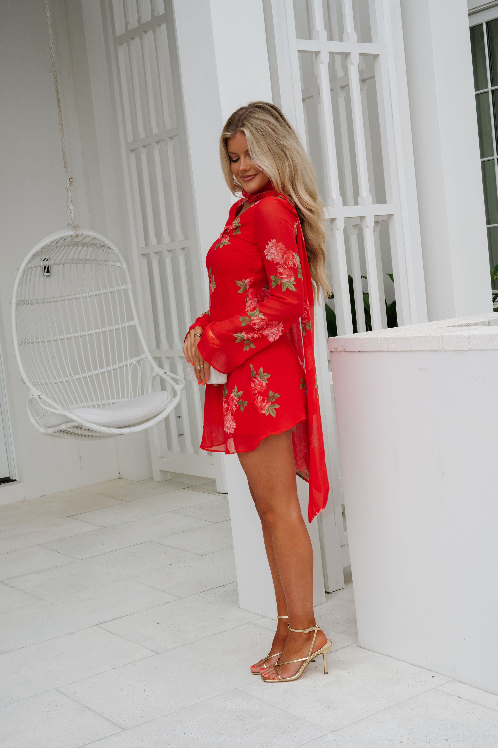 Belle Mini Dress-Red