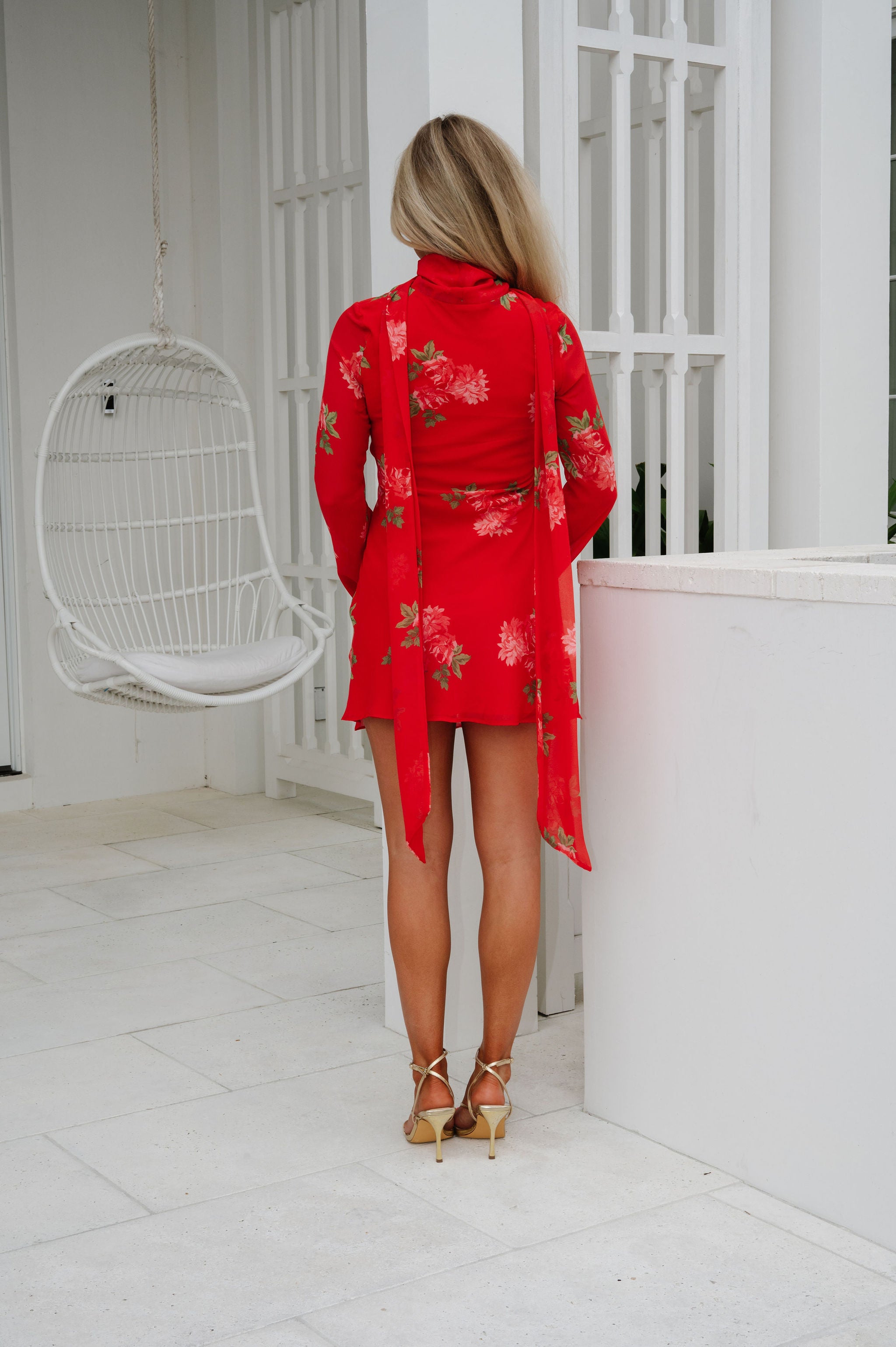 Belle Mini Dress-Red