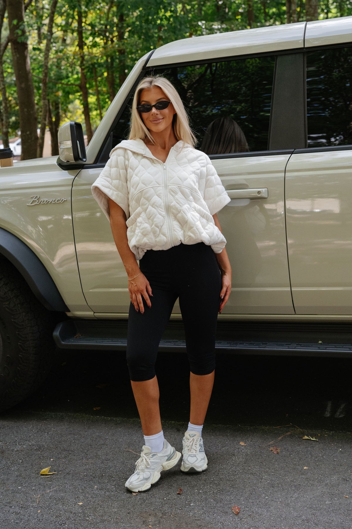 Emery Quilted Bubble Vest-Bone