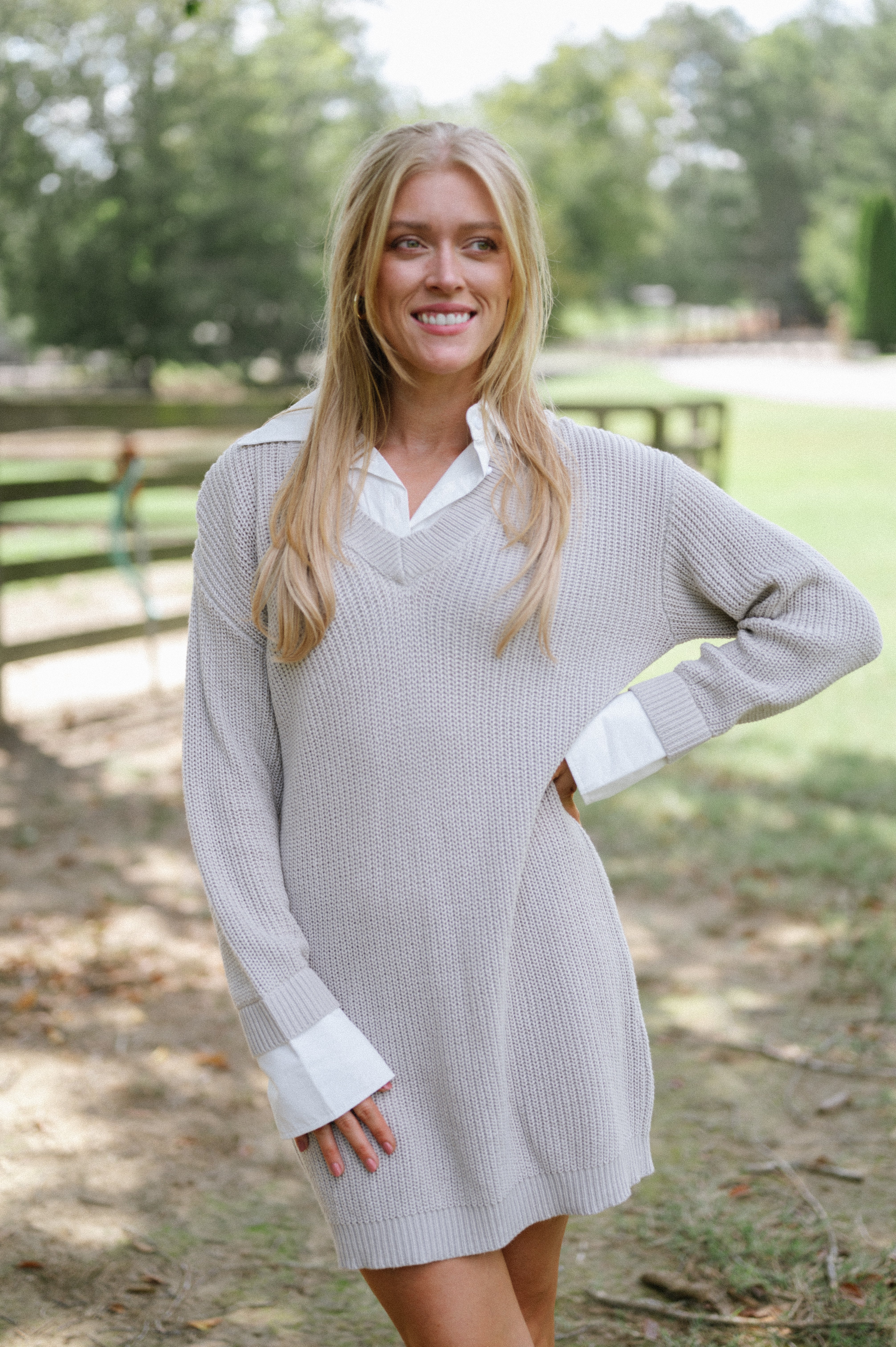 Professional Sweater Dress- Grey