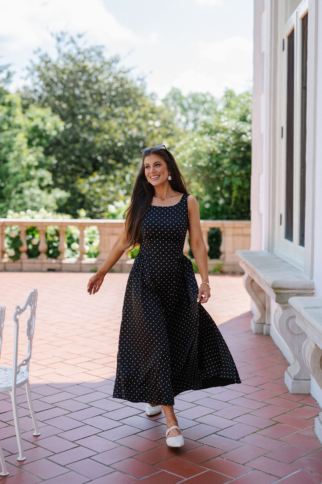 Polly Midi Dress-Polka Dot