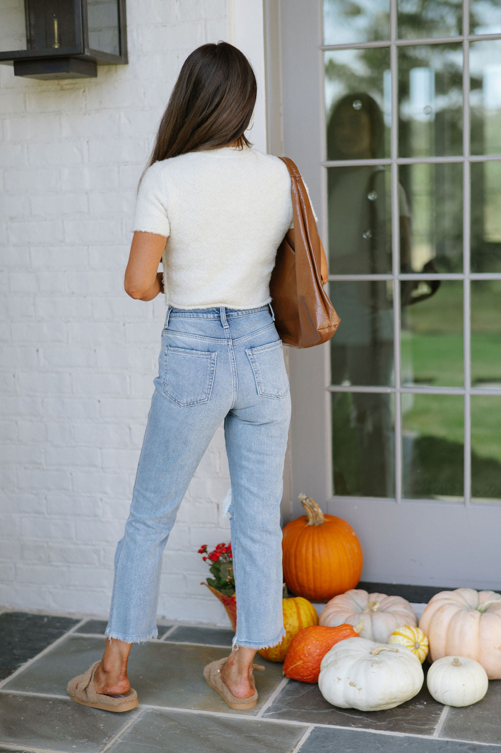 Cozy Knit Cropped Sweater-Ivory