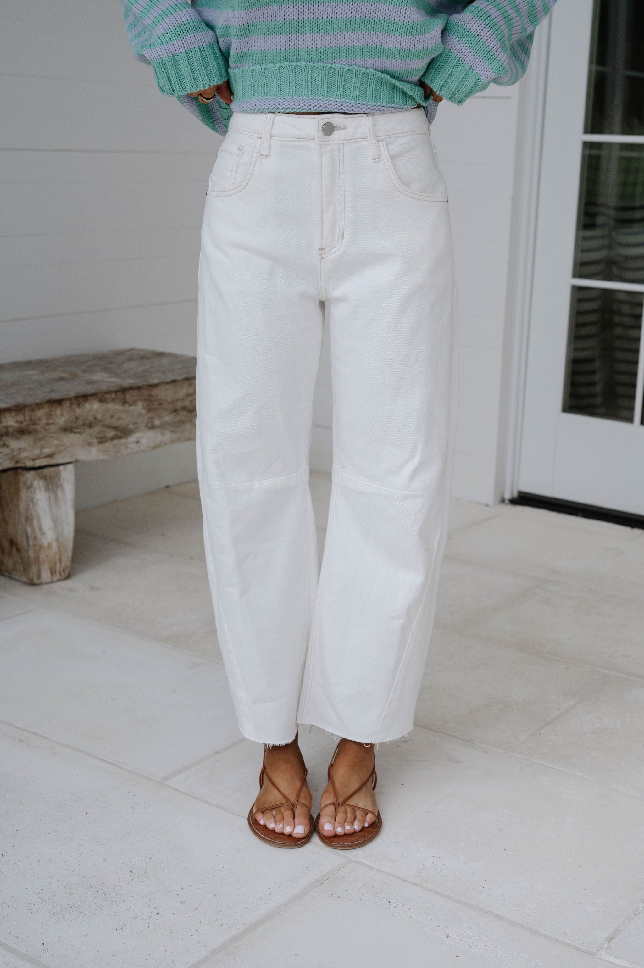 Matthew Barrel Jeans-Off White