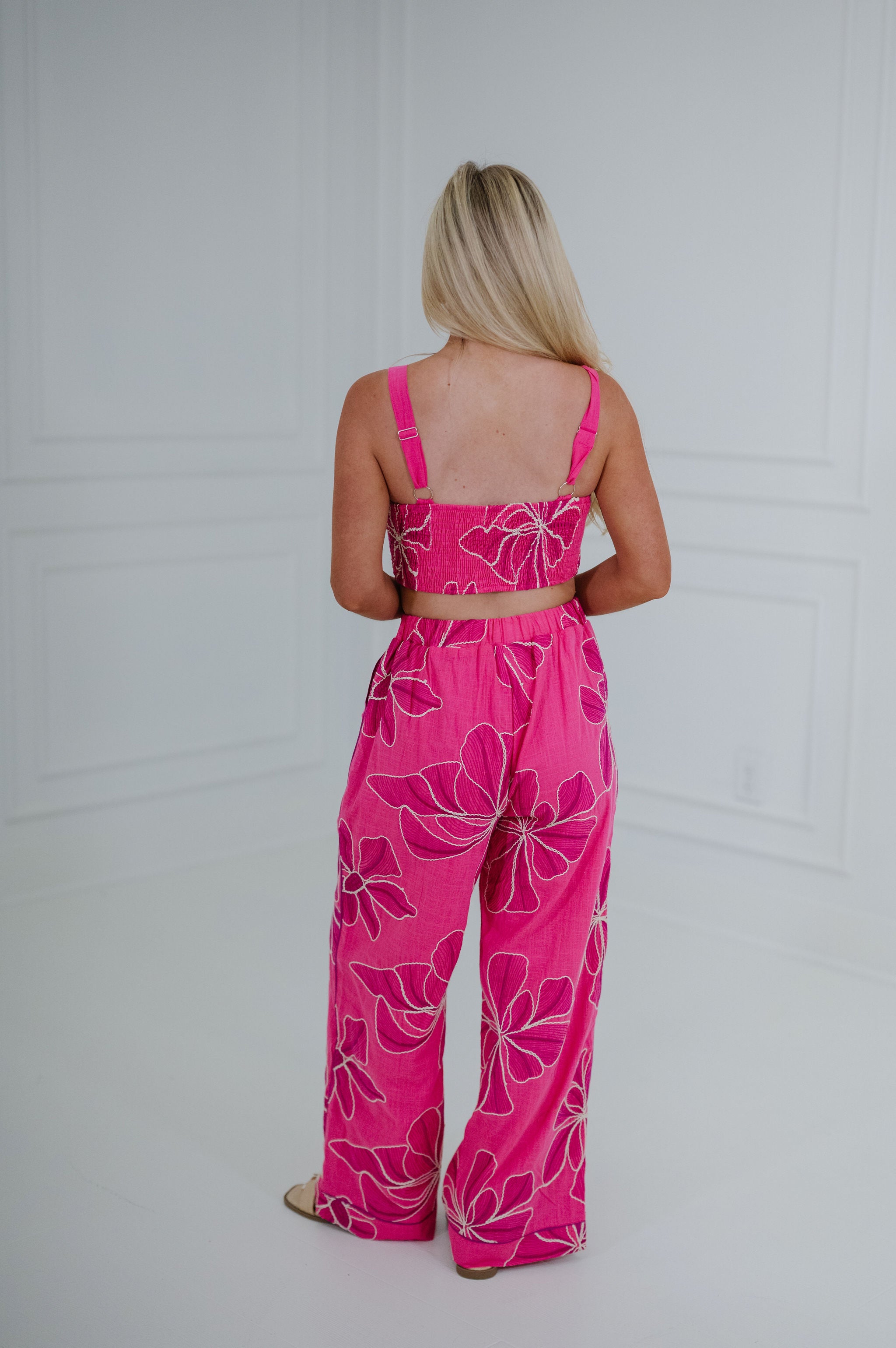 Leslie Pants Set -Hot Pink