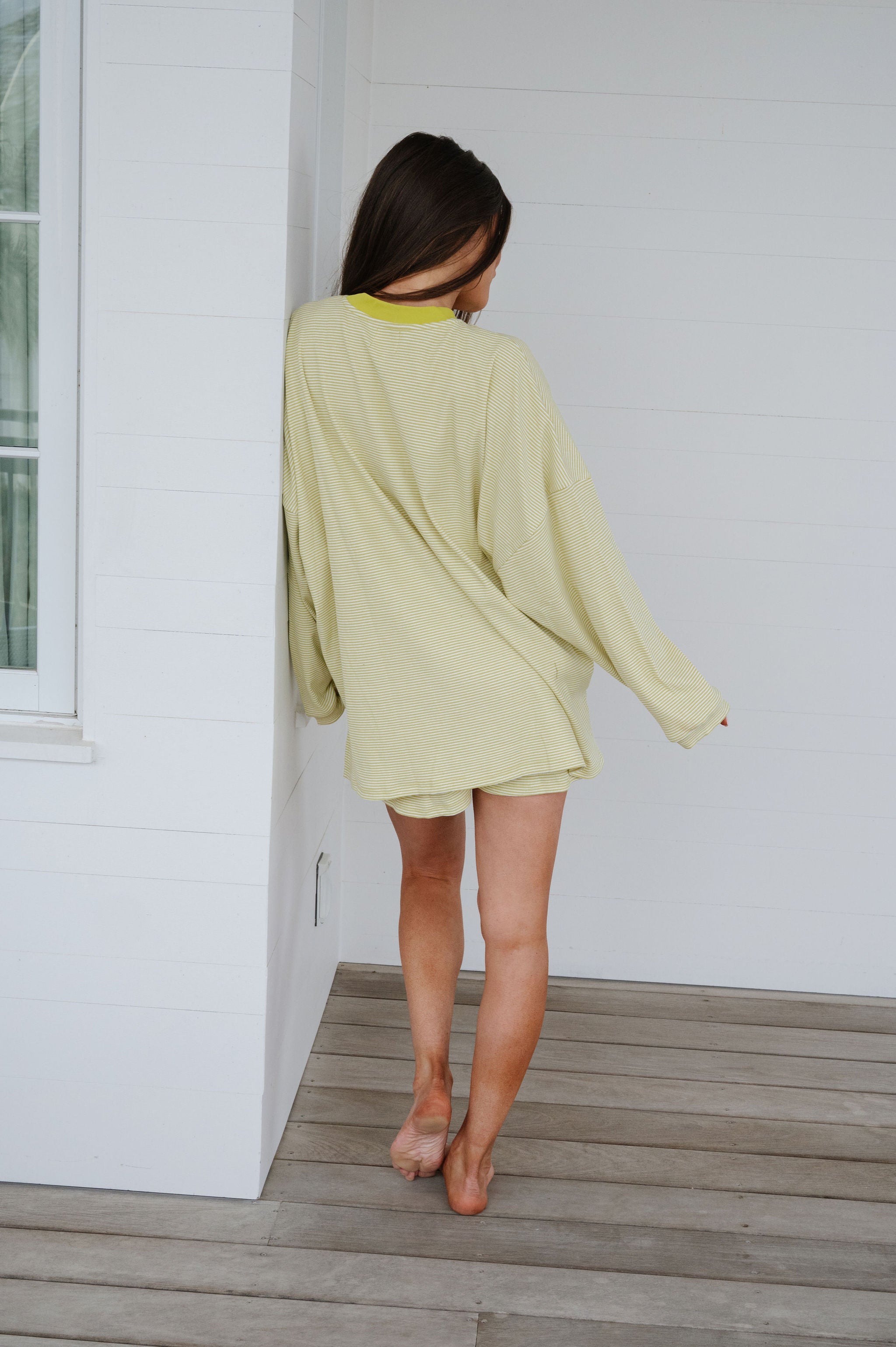 Kinsy Striped Top-Light Green