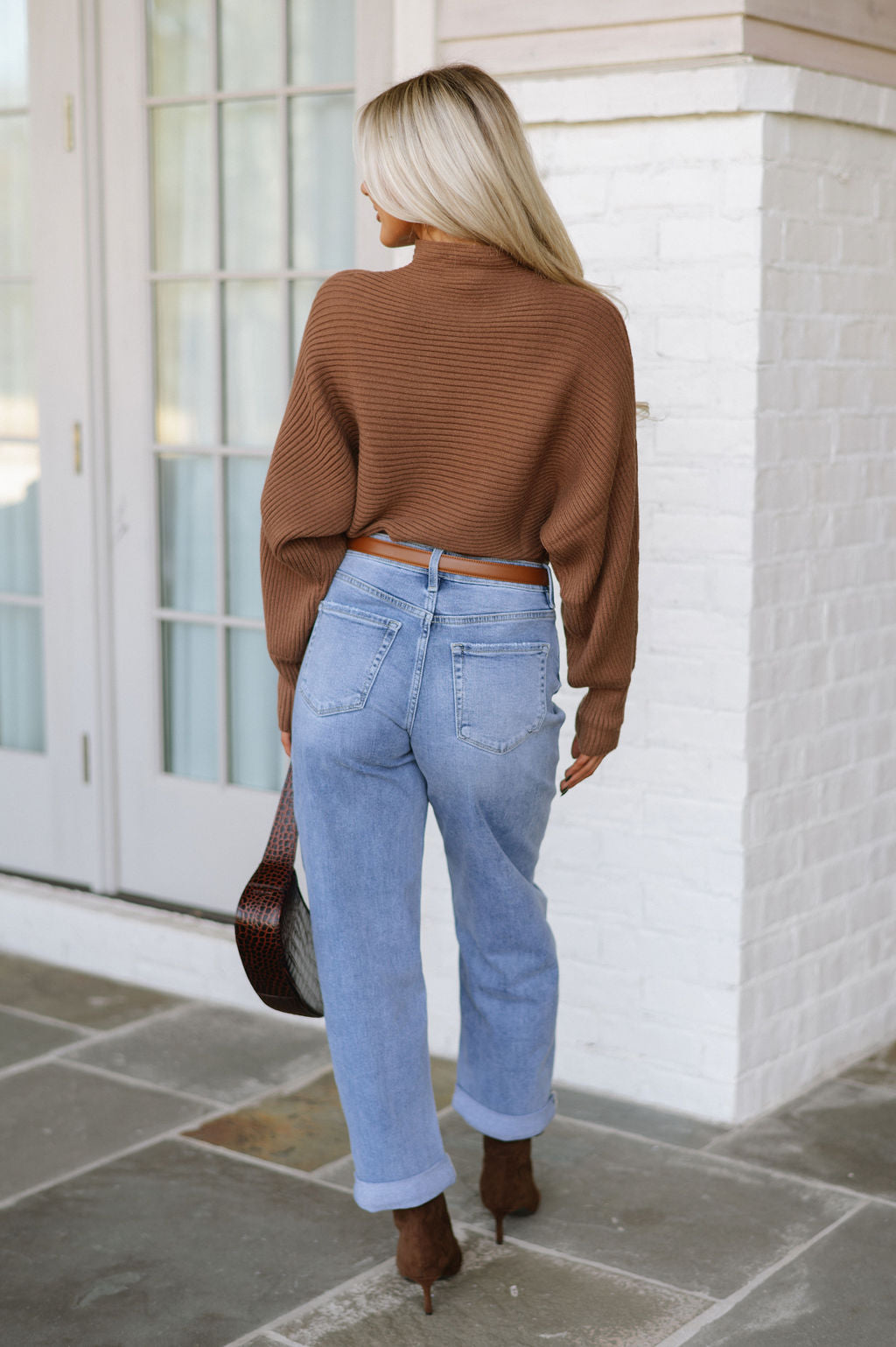 Bradley Mock Neck Sweater-Mocha