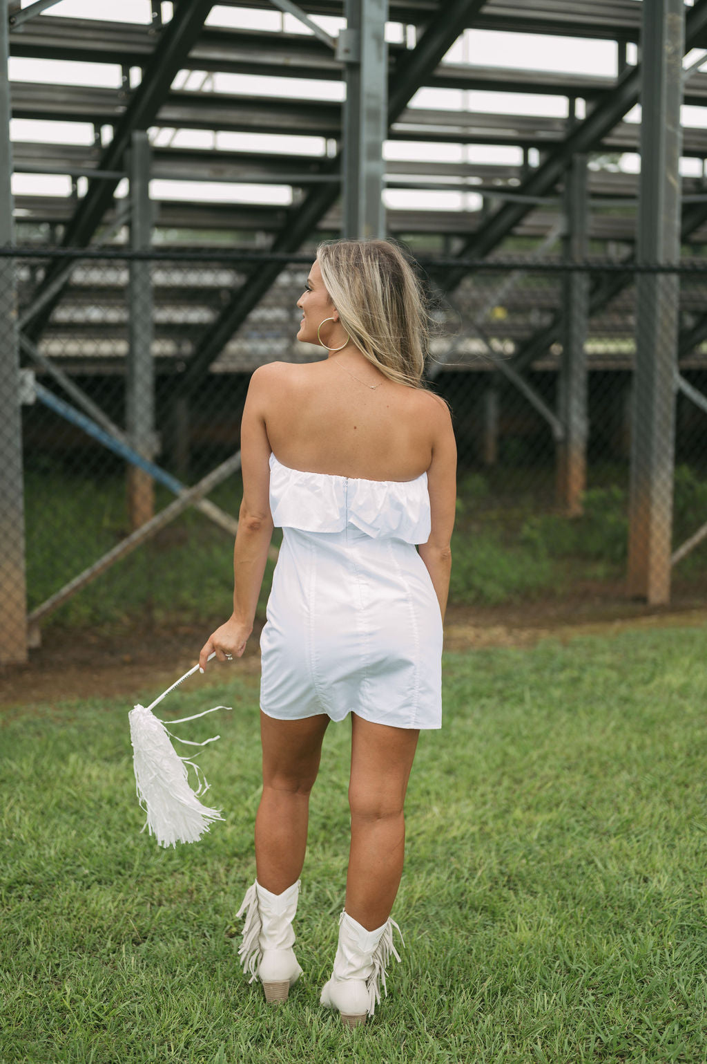 White Strapless Tube Dress