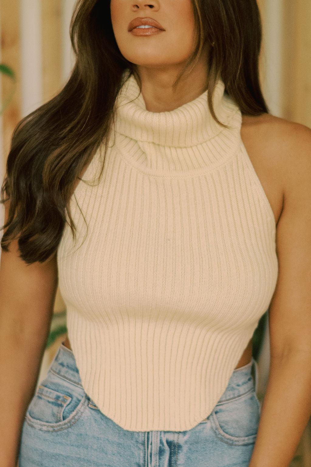 Sasha Asymmetrical Sweater- Cream