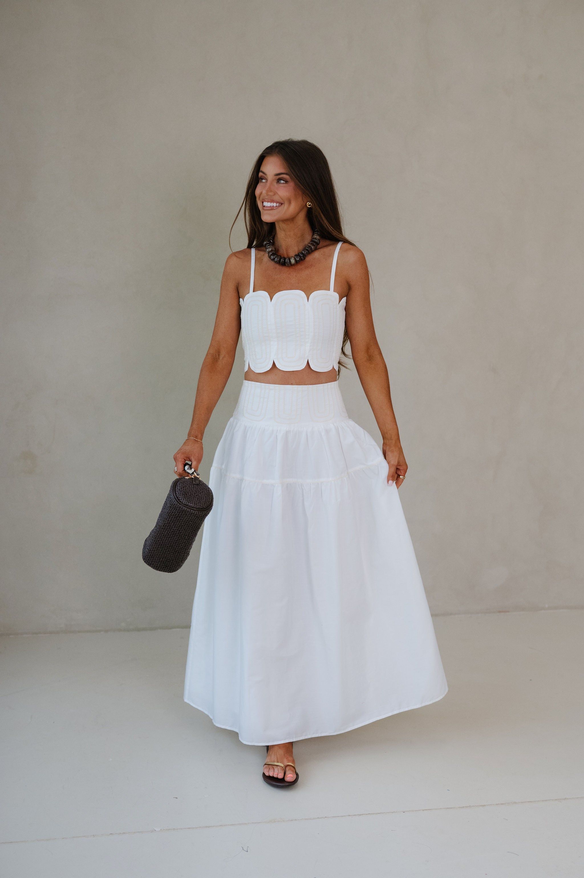 Eli Skirt Set-White